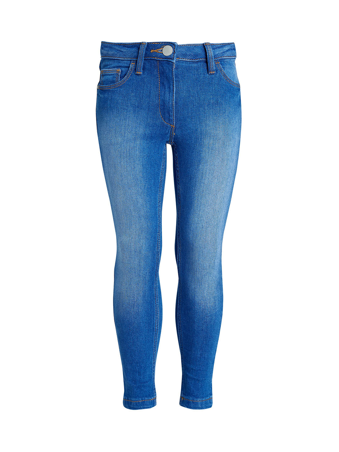 Buy NEXT Girls Blue Slim Fit Mid Rise Clean Look Stretchable Jeans