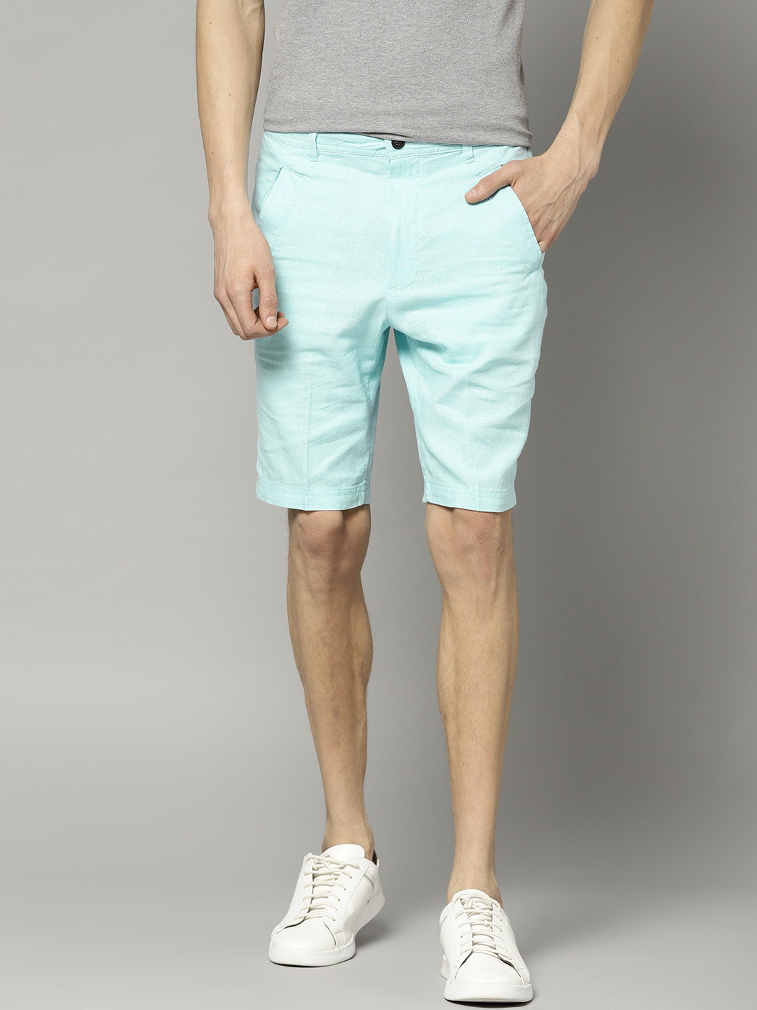 Buy Marks & Spencer Men Blue Solid Regular Fit Shorts Shorts for Men