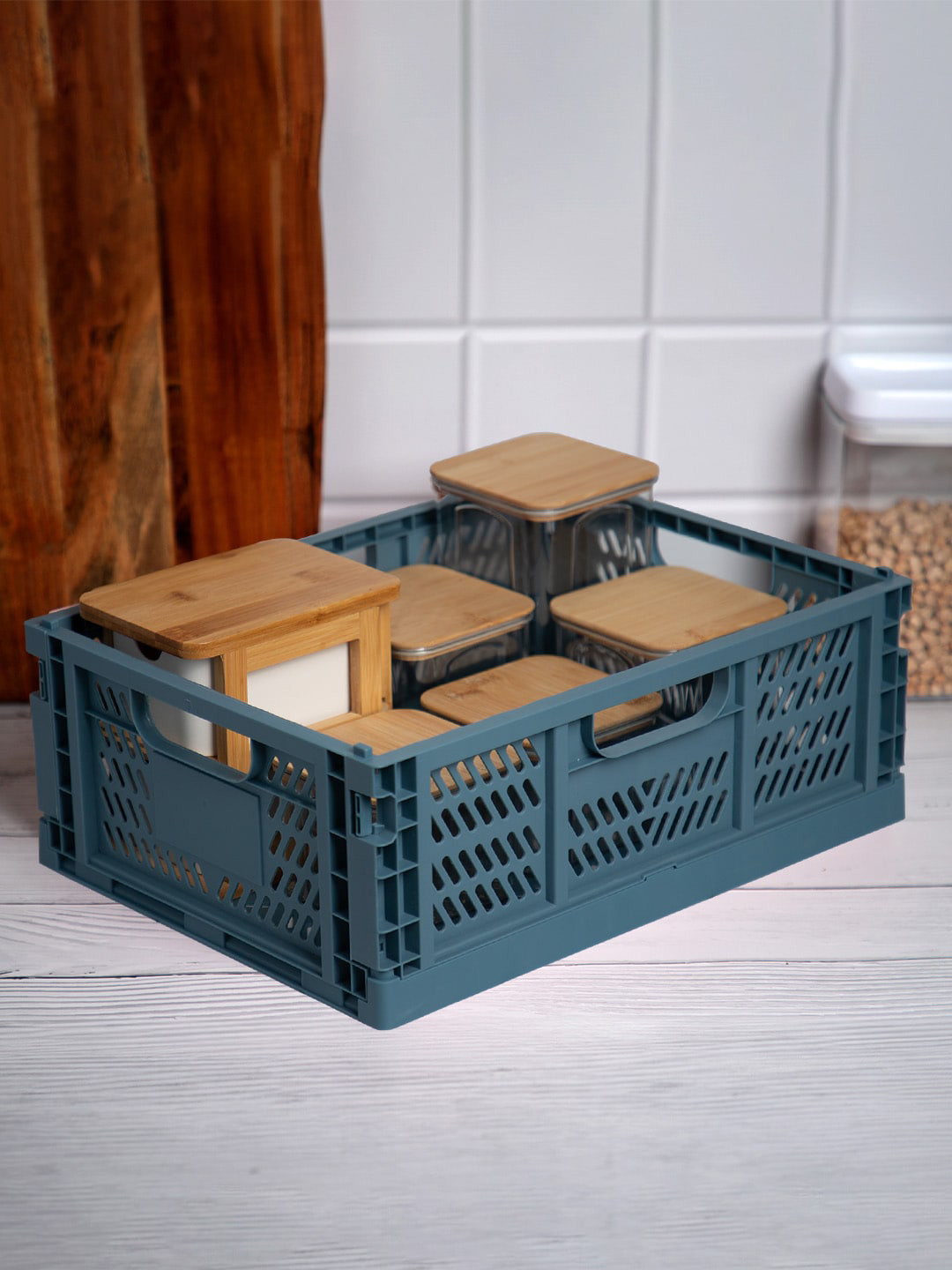 Buy Anko Blue Collapsible Crate Organisers Organisers for Unisex