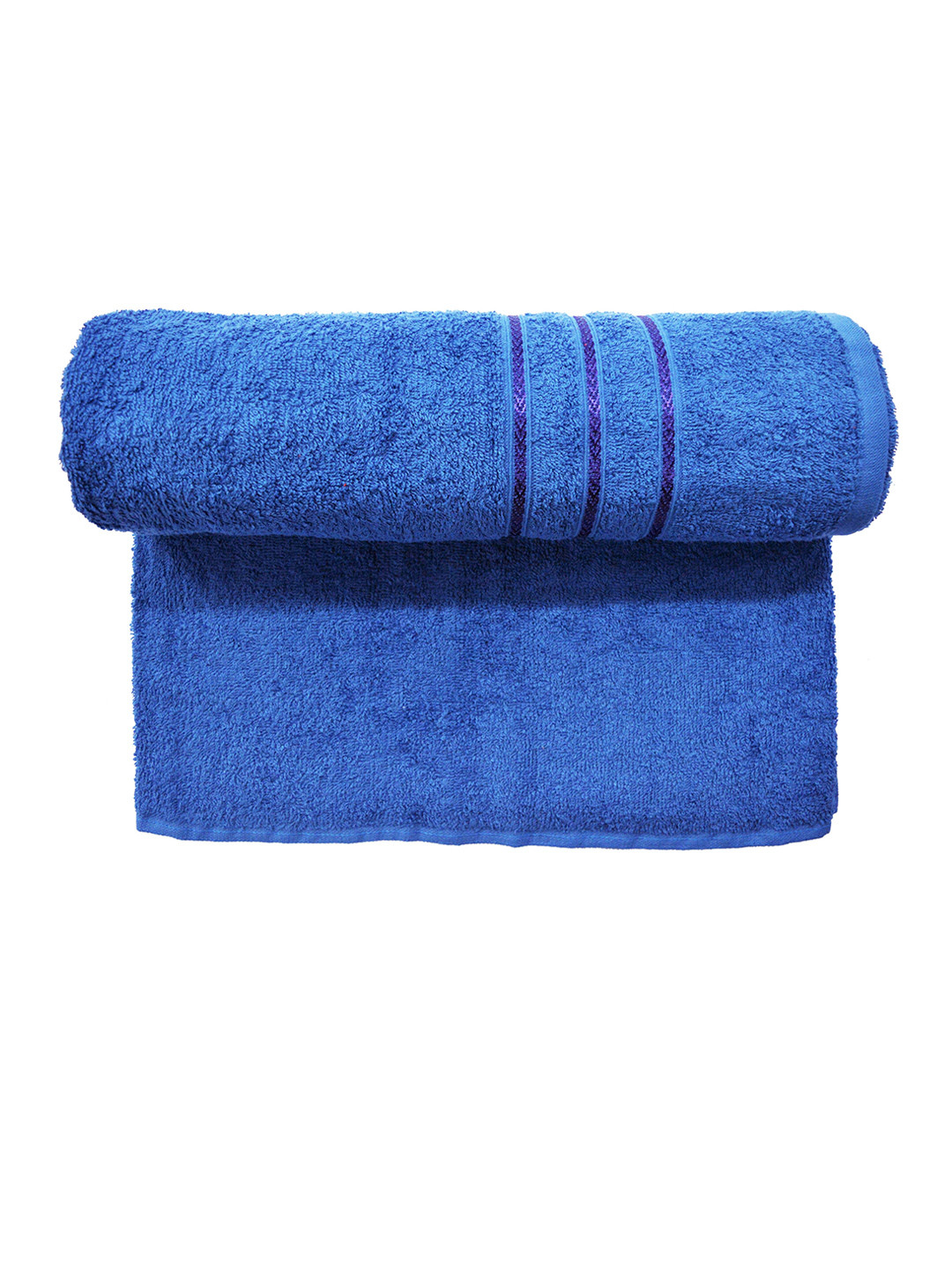 Buy BOMBAY DYEING Flora Blue 400 GSM Pure Cotton Bath Towels Bath