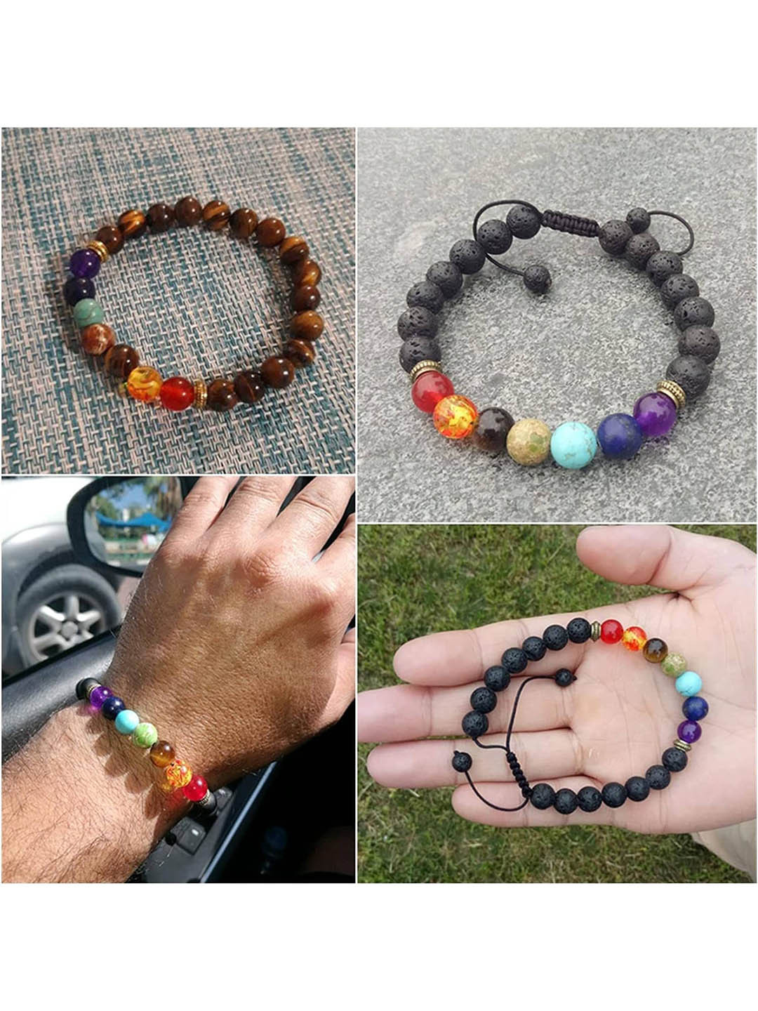 VIEN Bohemian Leather Wrap Bracelet Set For Men - Adjustable, Multilayer, Handcrafted, One Size - View #11
