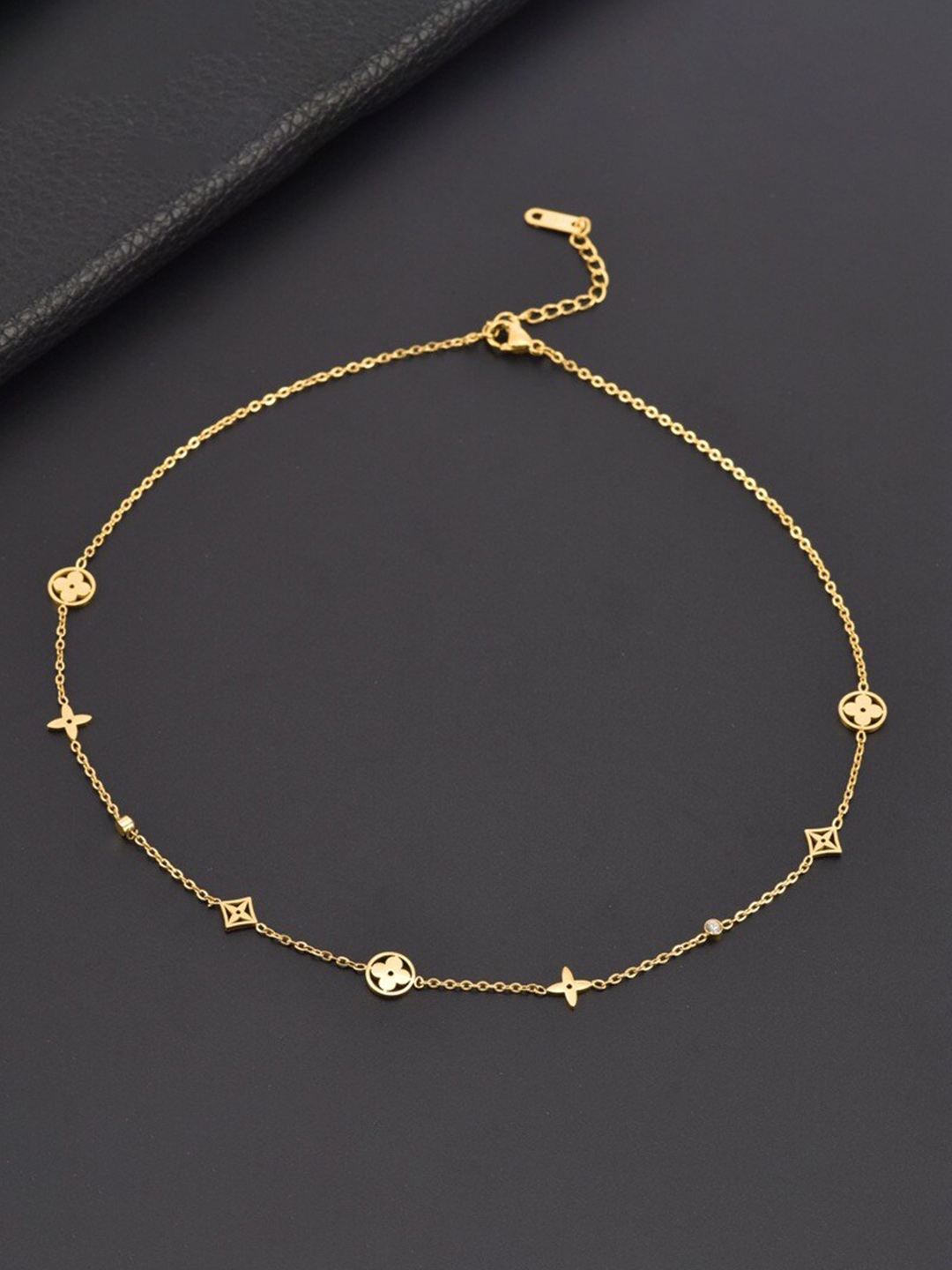 Buy MYKI Geometric Shaped Stainless Steel Chain - Necklace And Chains ...