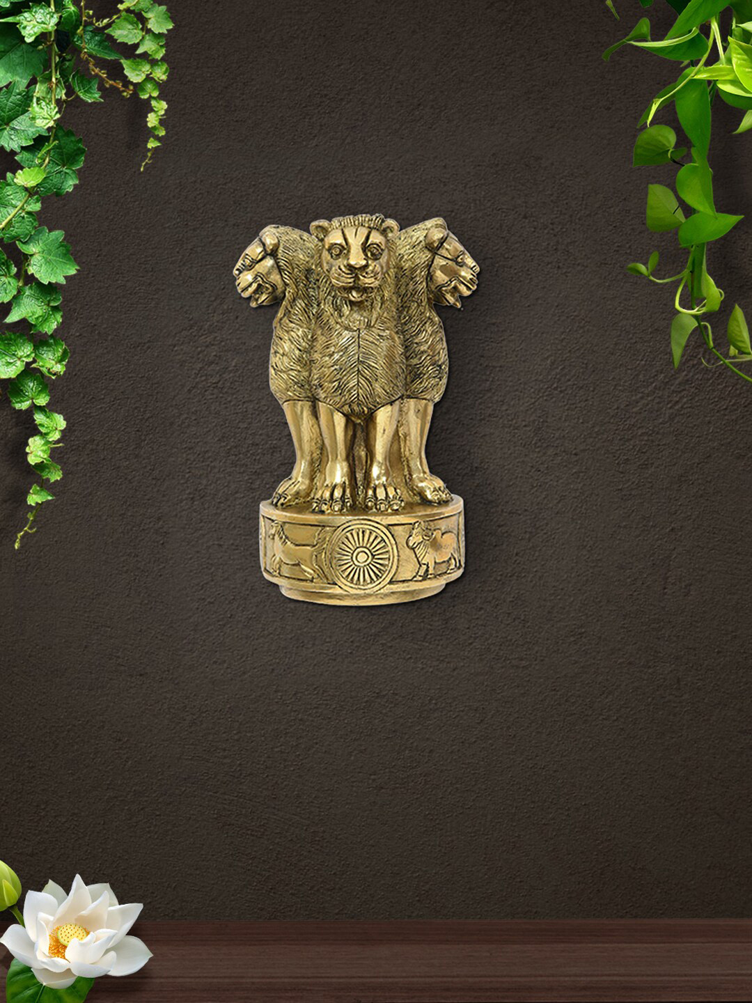 Buy Imli Street Yellow Ashok Stambh Wall Hanging Plate Wall Decor for