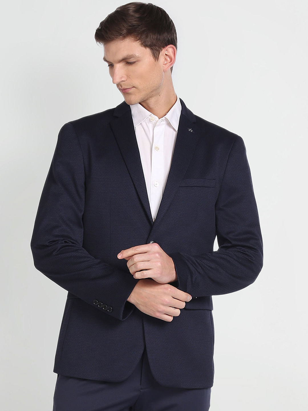 Men's Blue Slim-Fit Single Breasted Casual Blazers