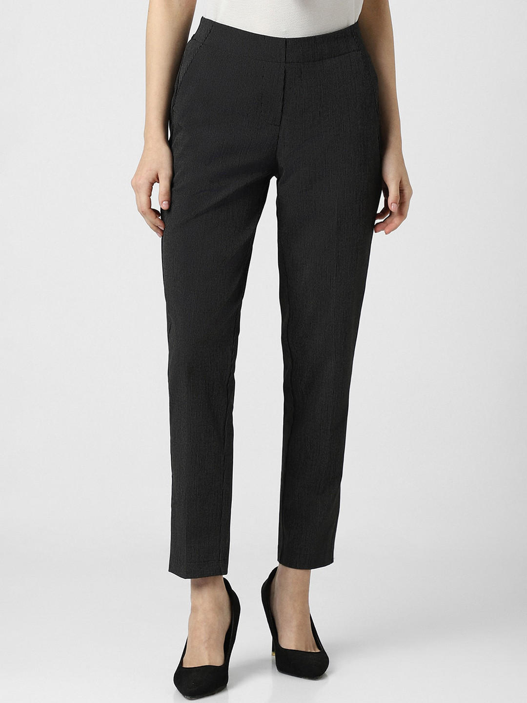 Buy Van Heusen Woman Women Striped Regular Fit Trousers Trousers for Women 25384888 Myntra