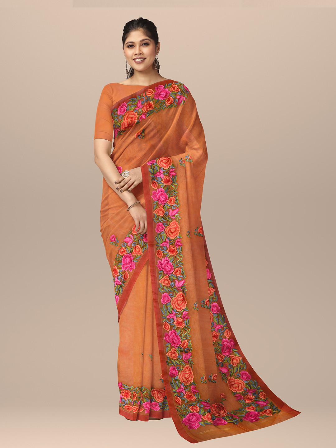 Buy Sarika Floral Embroidered Saree Sarees For Women 25398994 Myntra