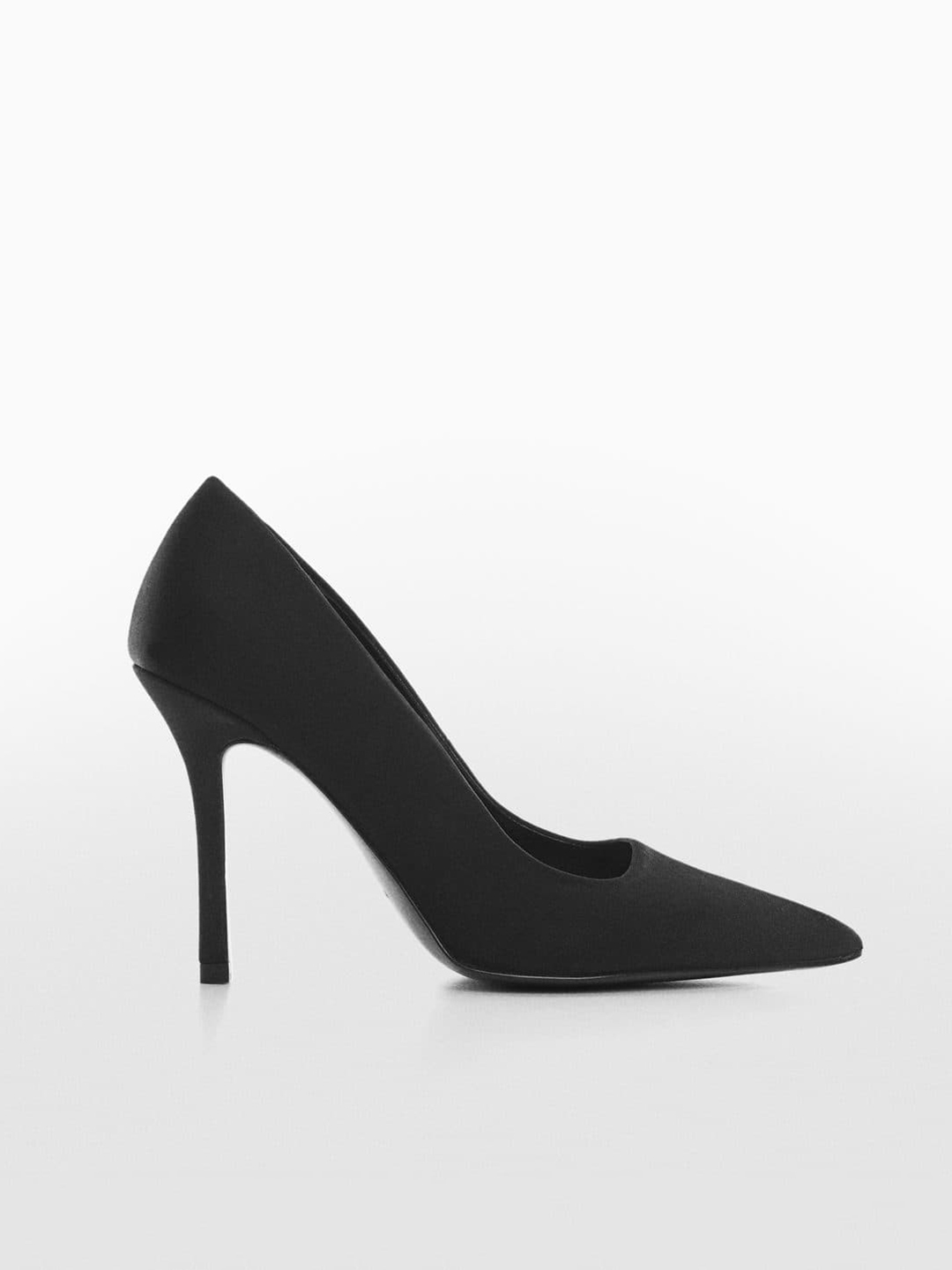 Buy MANGO Pointed Toe Satin Finish Stiletto Heel Pumps - Heels for ...