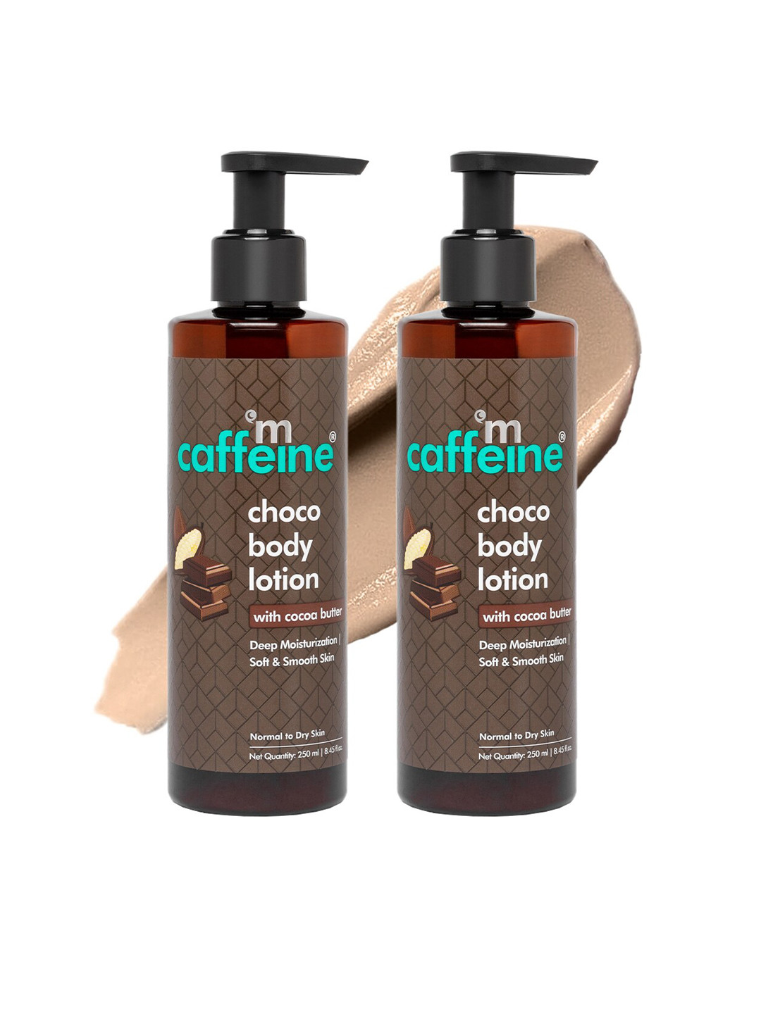 Buy MCaffeine Set Of 2 Choco Body Lotion With Cocoa Butter 250 Ml Each