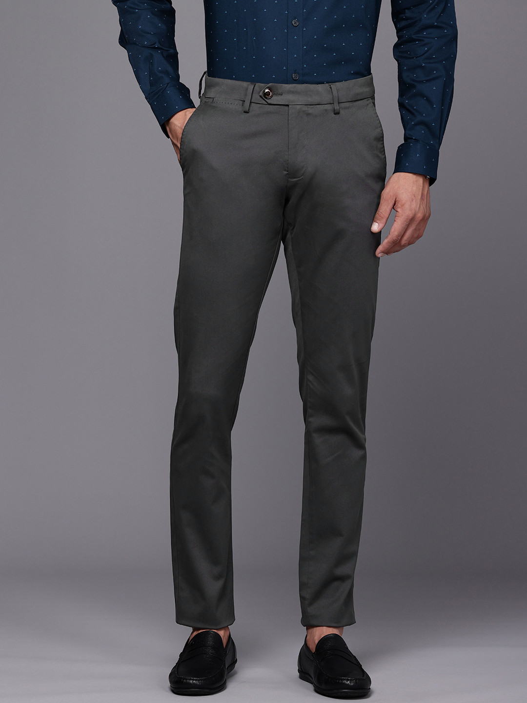 Buy Allen Solly Men Slim Fit Semiformal Trousers - Trousers for Men ...