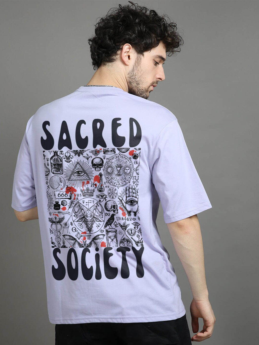 Buy Bushirt Graphic Printed Drop Shoulder Sleeves Pure Cotton Oversized