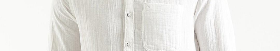 Buy WROGN Standard Slim Fit Self Design Cotton Casual Shirt - Shirts ...