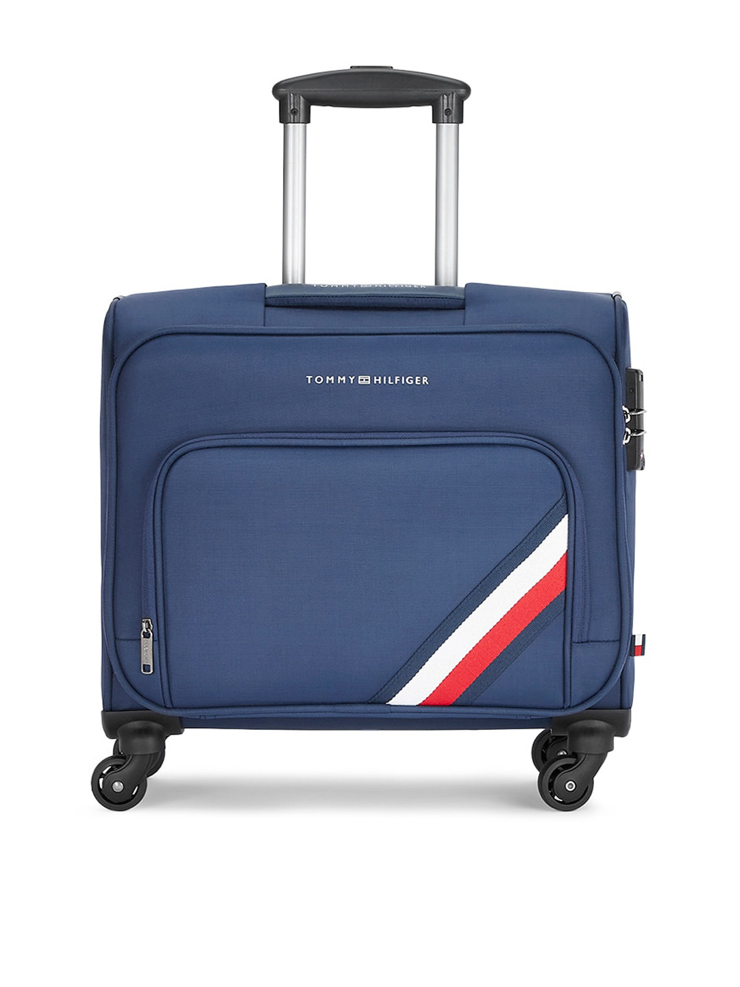 Buy Tommy Hilfiger Navy Blue Soft Sided Trolley Suitcase 50 Litres