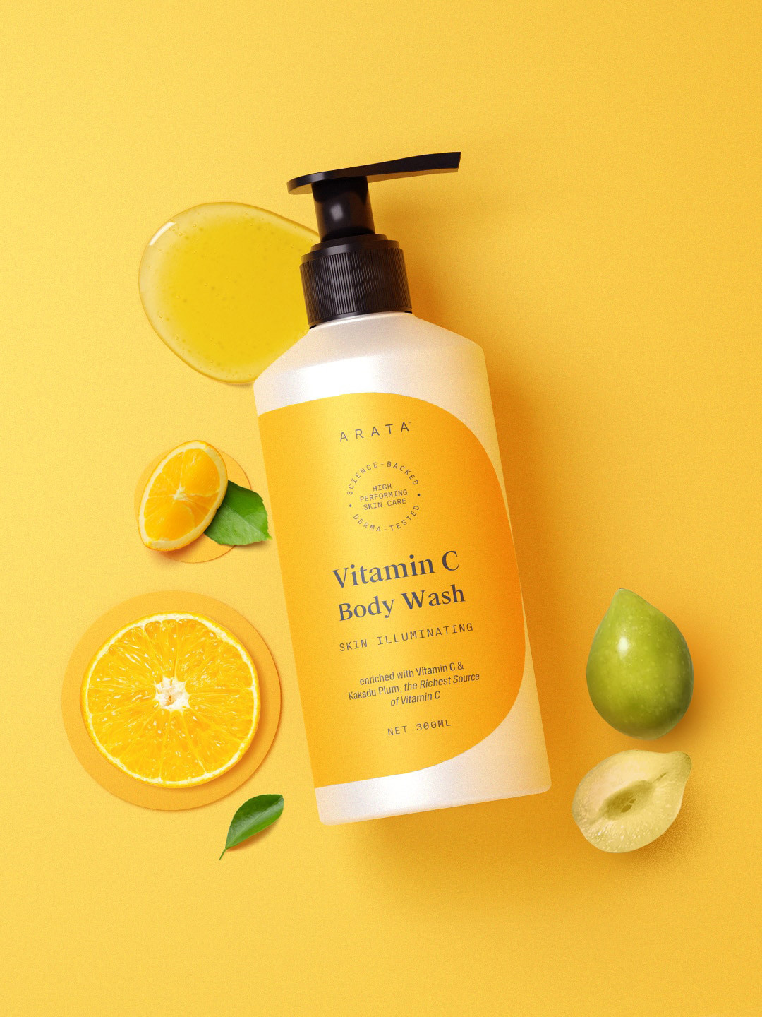 Buy ARATA Vitamin C Body Wash For Illuminating & Bright Skin 300ml Body Wash And Shower Gel