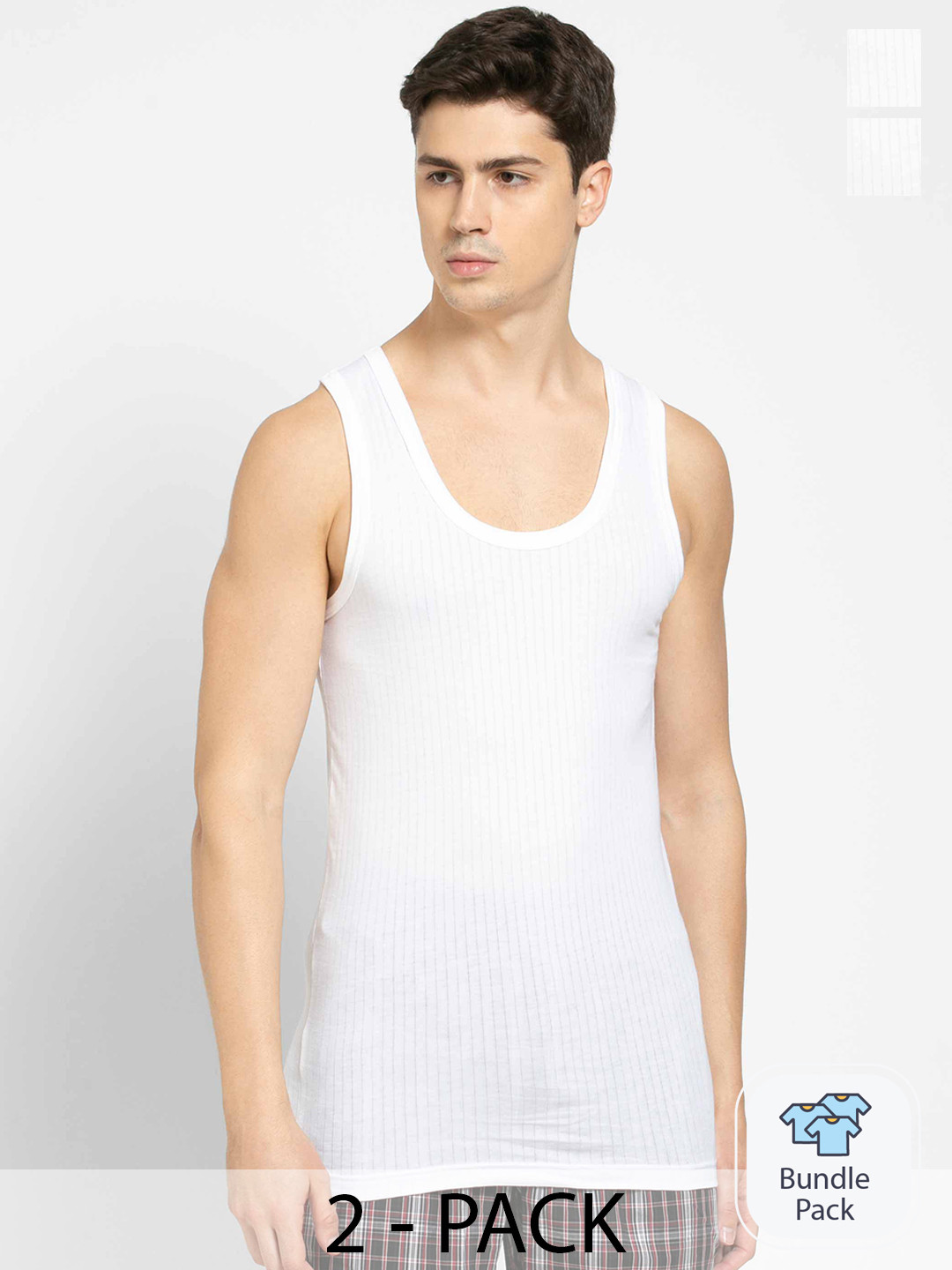 Buy Jockey Pack Of 2 Ribbed Cotton Undershirt Innerwear Vests