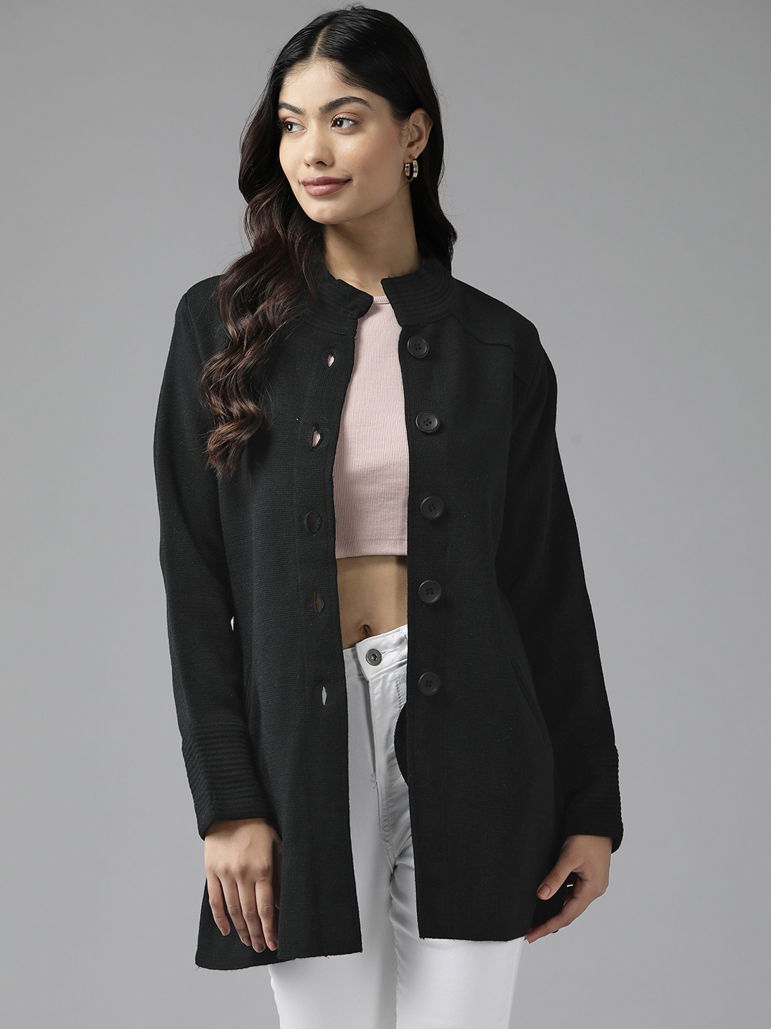 Open Jacket Buy Cayman Women Woollen Outdoor Open Front Jacket - Jackets for Women ...