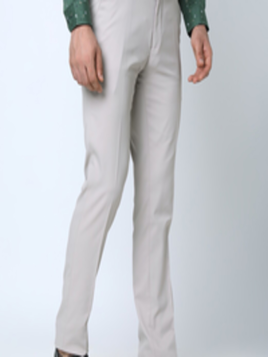 Buy INSPIRO Men Mid Rise Flat Front Formal Trousers - Trousers for Men ...