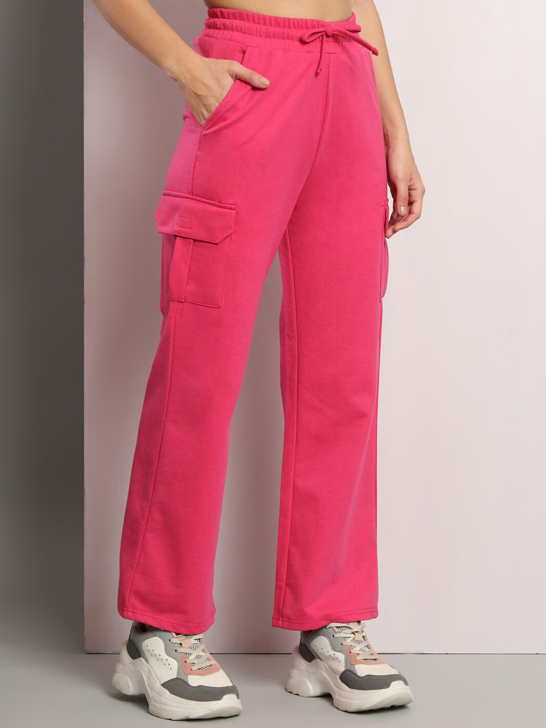 Buy Q Rious Women Cotton Mid Rise Flared Fit Cotton Lycra Track Pant Track Pants for Women
