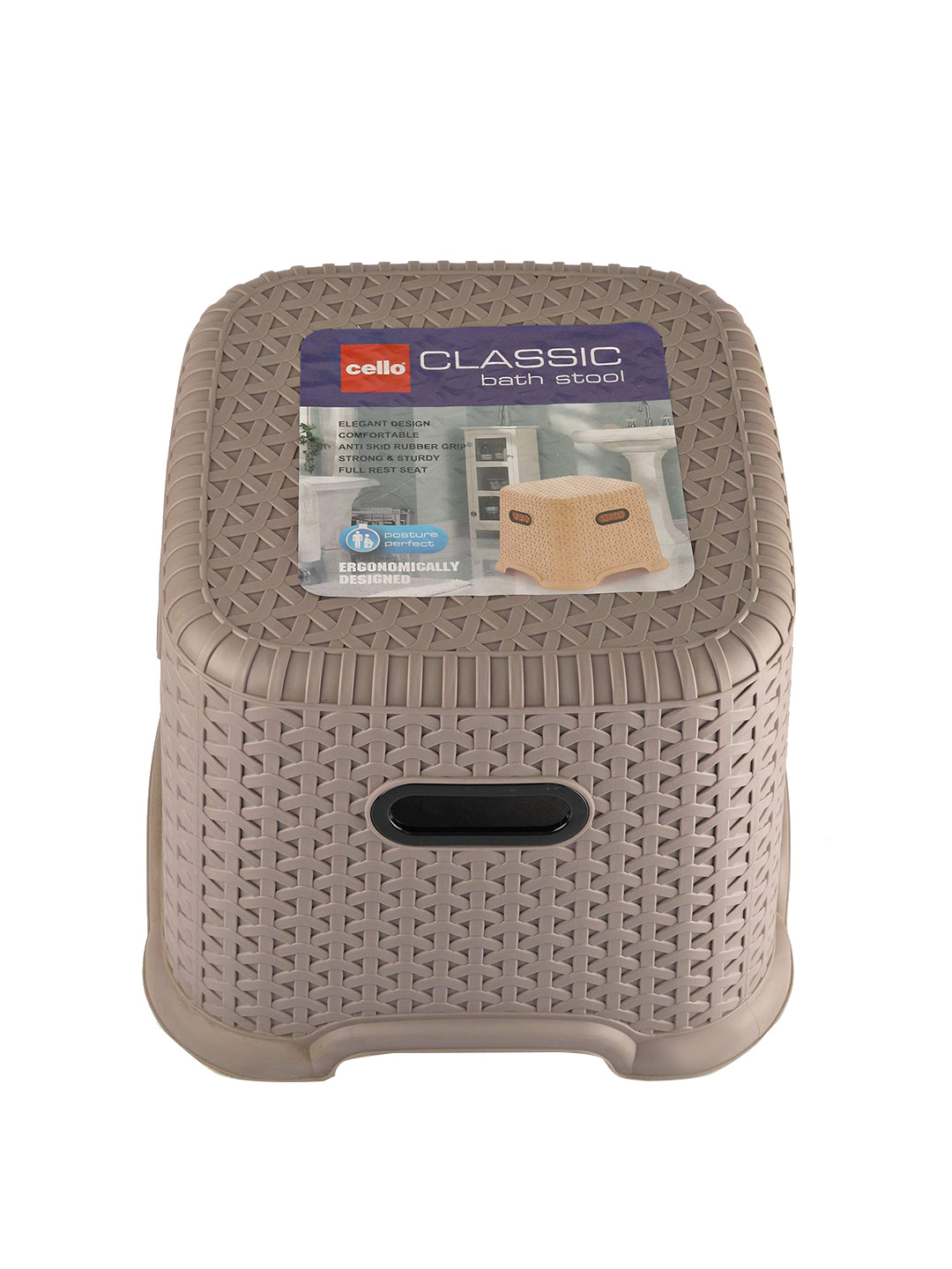Buy Cello Classic Grey Perfect Posture Small Stool Bathroom