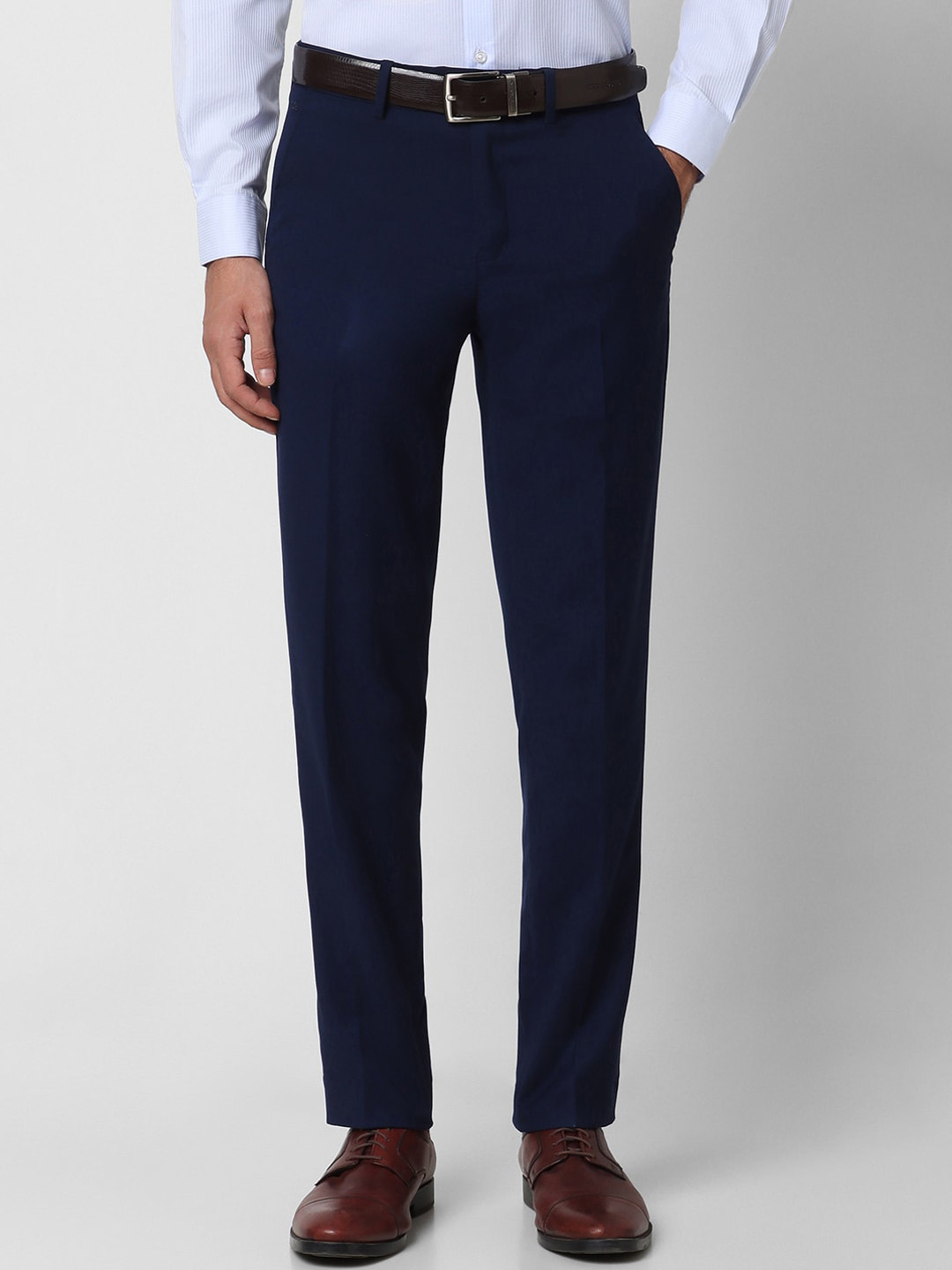 Buy Peter England Elite Men Mid Rise Slim Fit Formal Trouser - Trousers ...