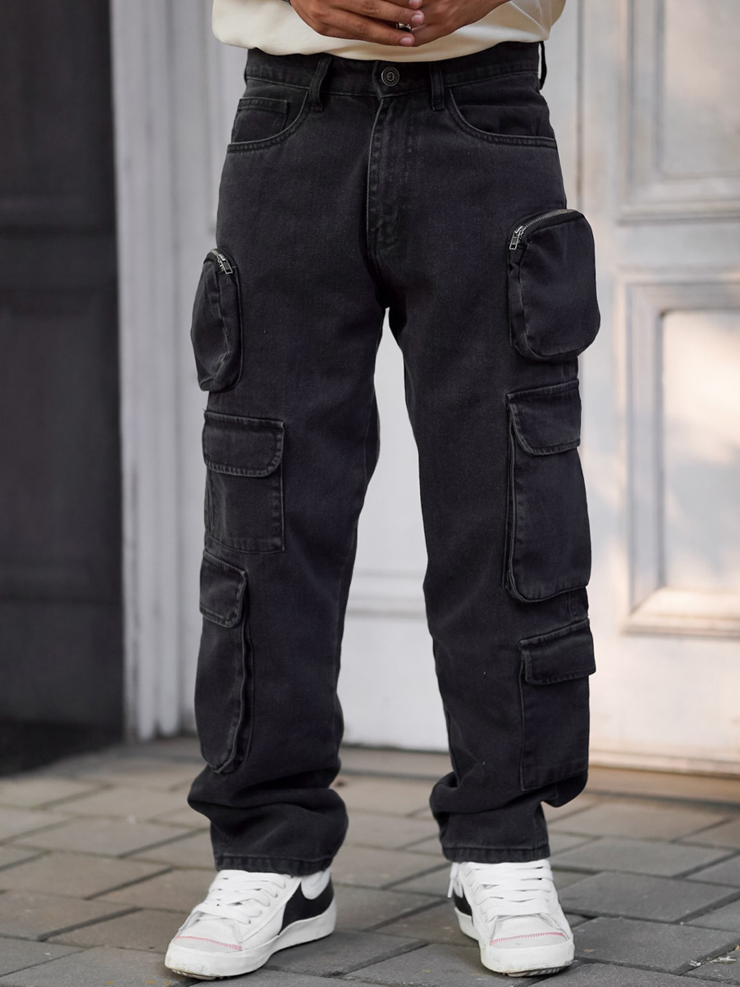 baggy jeans with air forces men