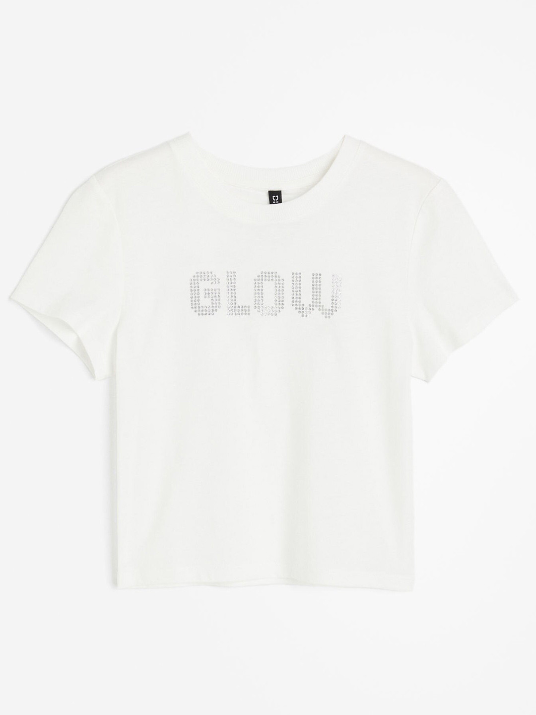 Buy H&M Women Pure Cotton Glittery Motif T Shirt Tshirts for Women