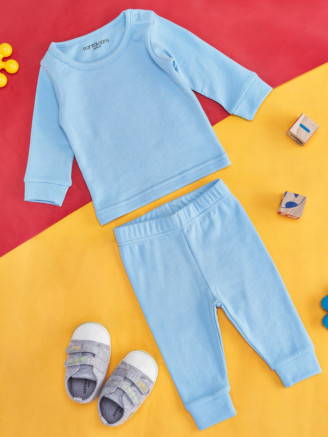 Buy Pantaloons Baby Boys Ribbed Cotton Thermal Set Thermal Set for