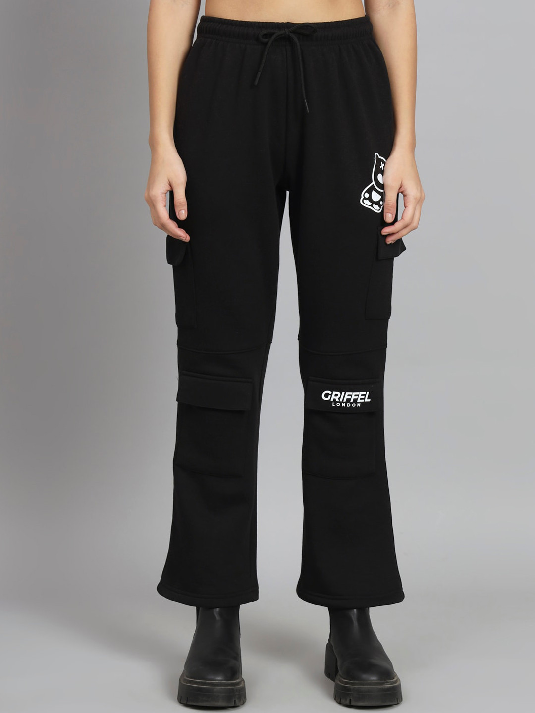 Buy GRIFFEL Women Bootcut Fleece Track Pants Track Pants for Women 25680390 Myntra