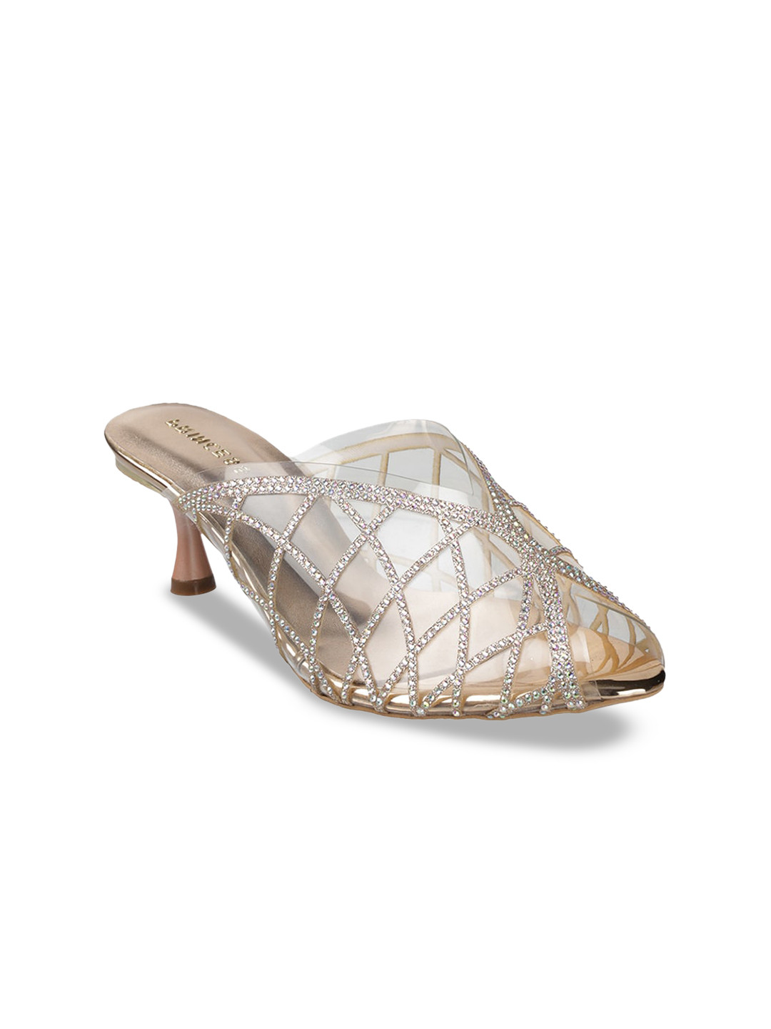 Buy Metro Embellished Kitten Heeled Peep Toes - Heels for Women