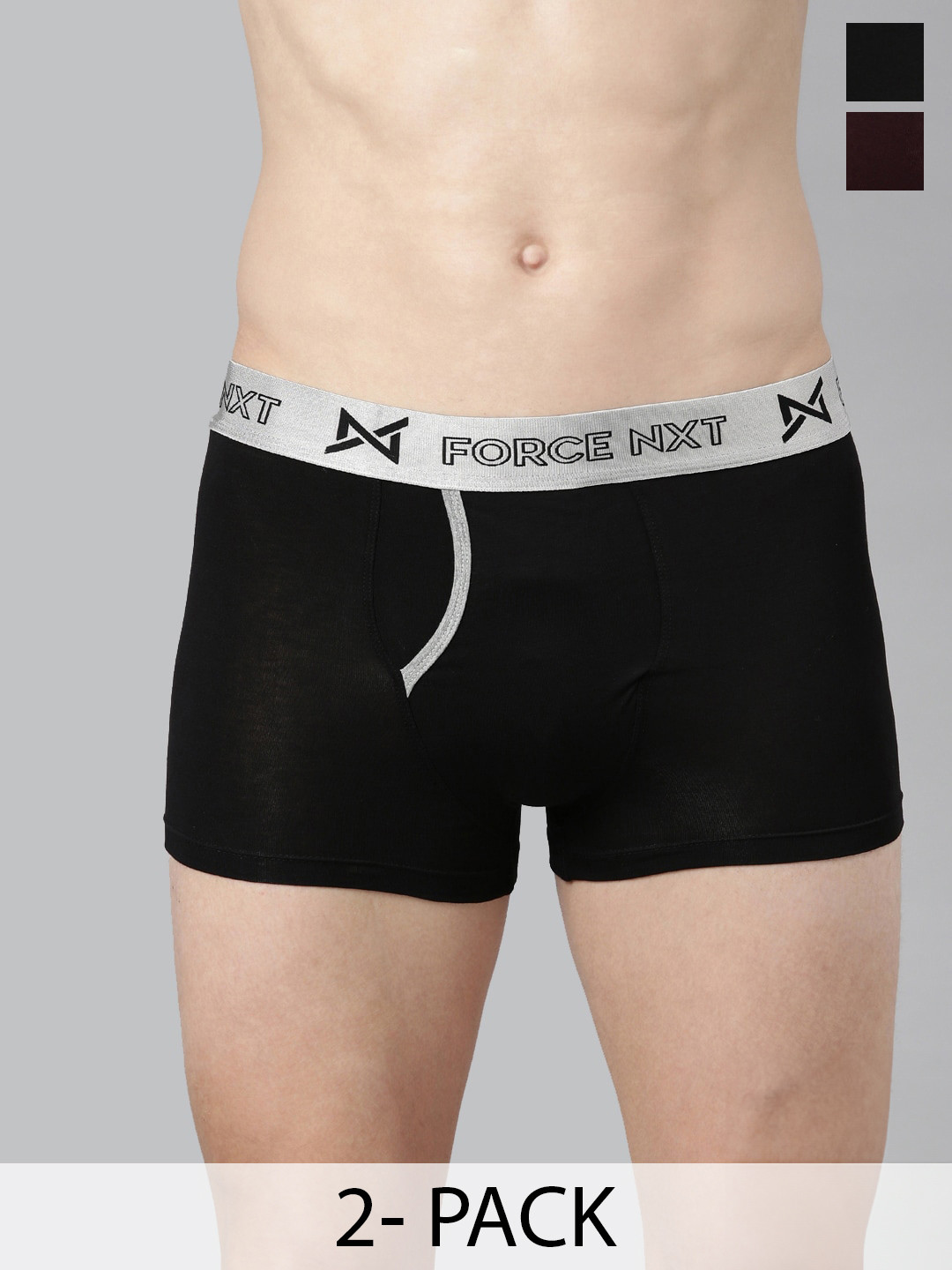 Buy Force NXT Pack Of 2 Assorted Pure Cotton Boxer Briefs Briefs for