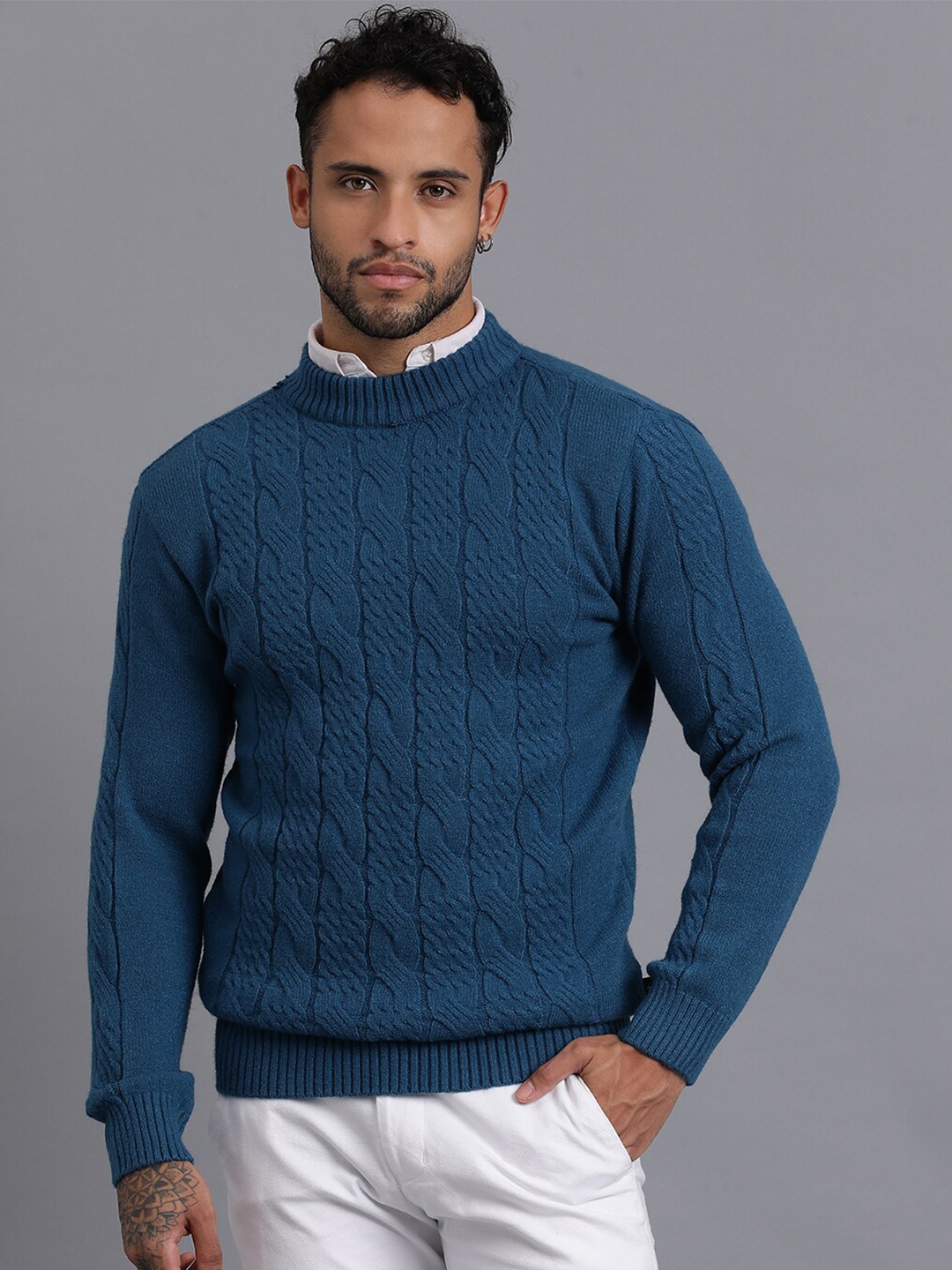 Buy JAVINISHKA Cable Knit Woollen Pullover - Sweaters for Men 25687664 ...