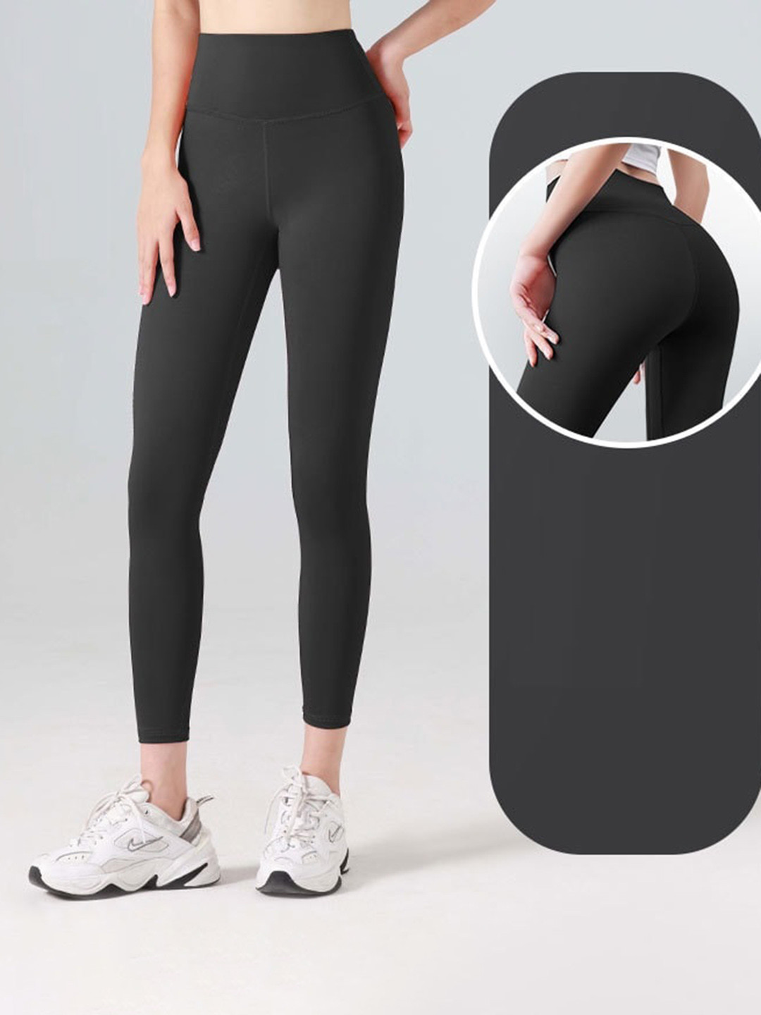 Elleven Women's Navy Blue Solid Skinny Fit Tights With Extra Stretch