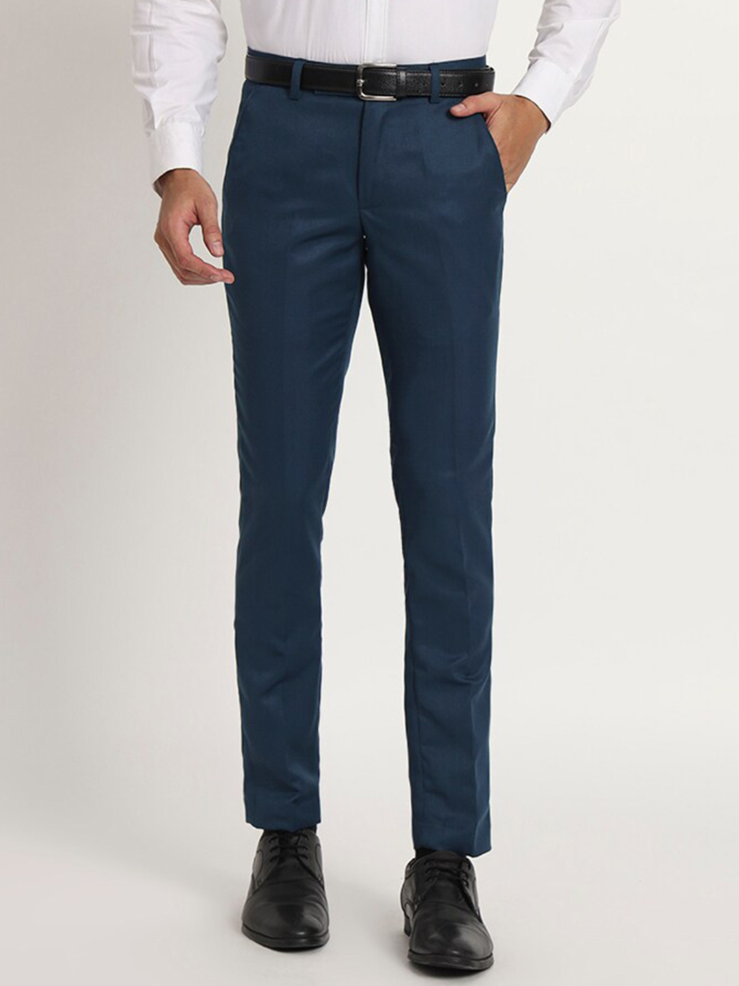 Aldric Men’s Relaxed Fit Tailored Trousers – Elastic Waist Smart Casual Office Trousers