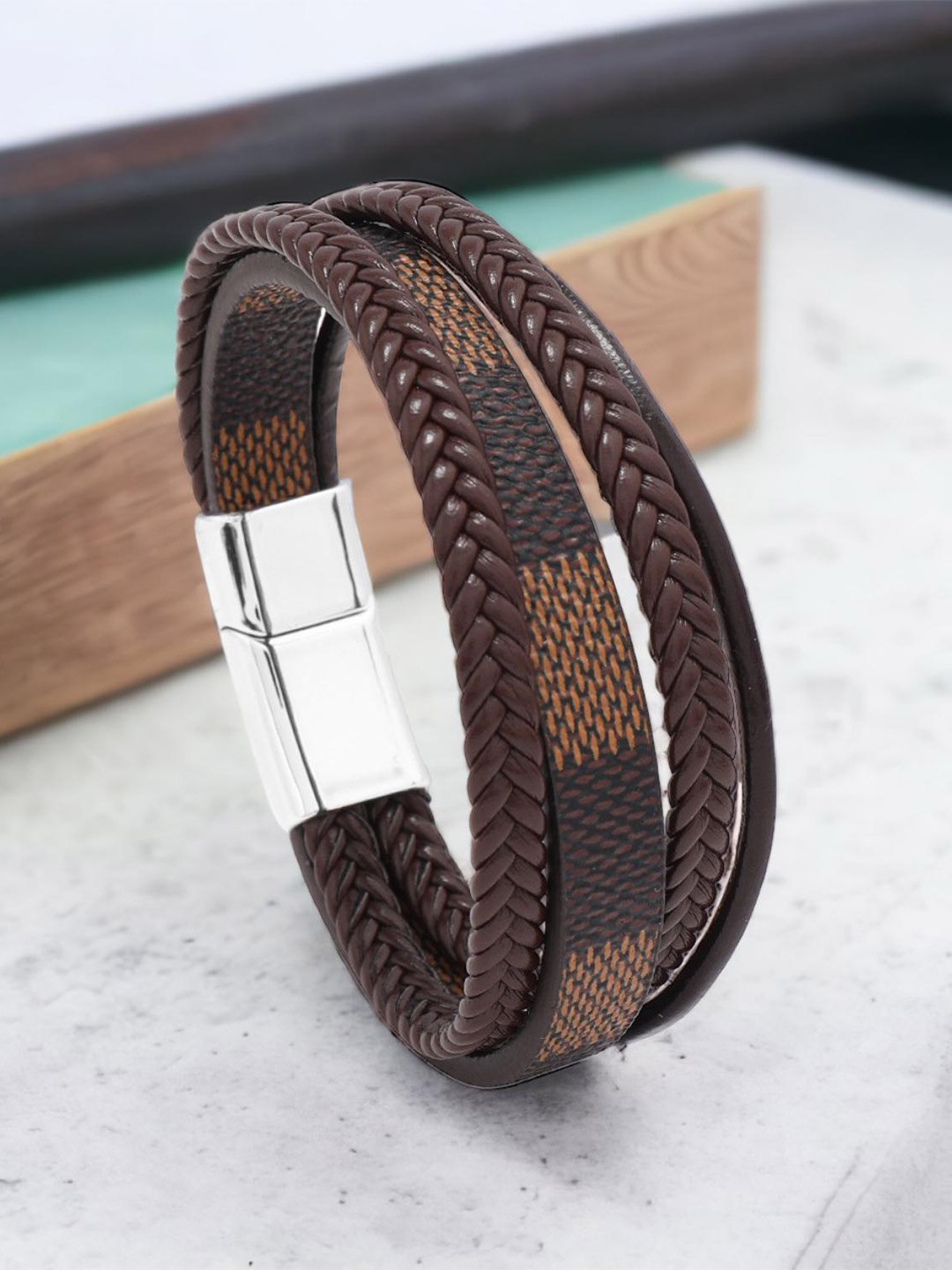 Buy MYKI Men Leather Wraparound Bracelet Bracelet for Men 25702714