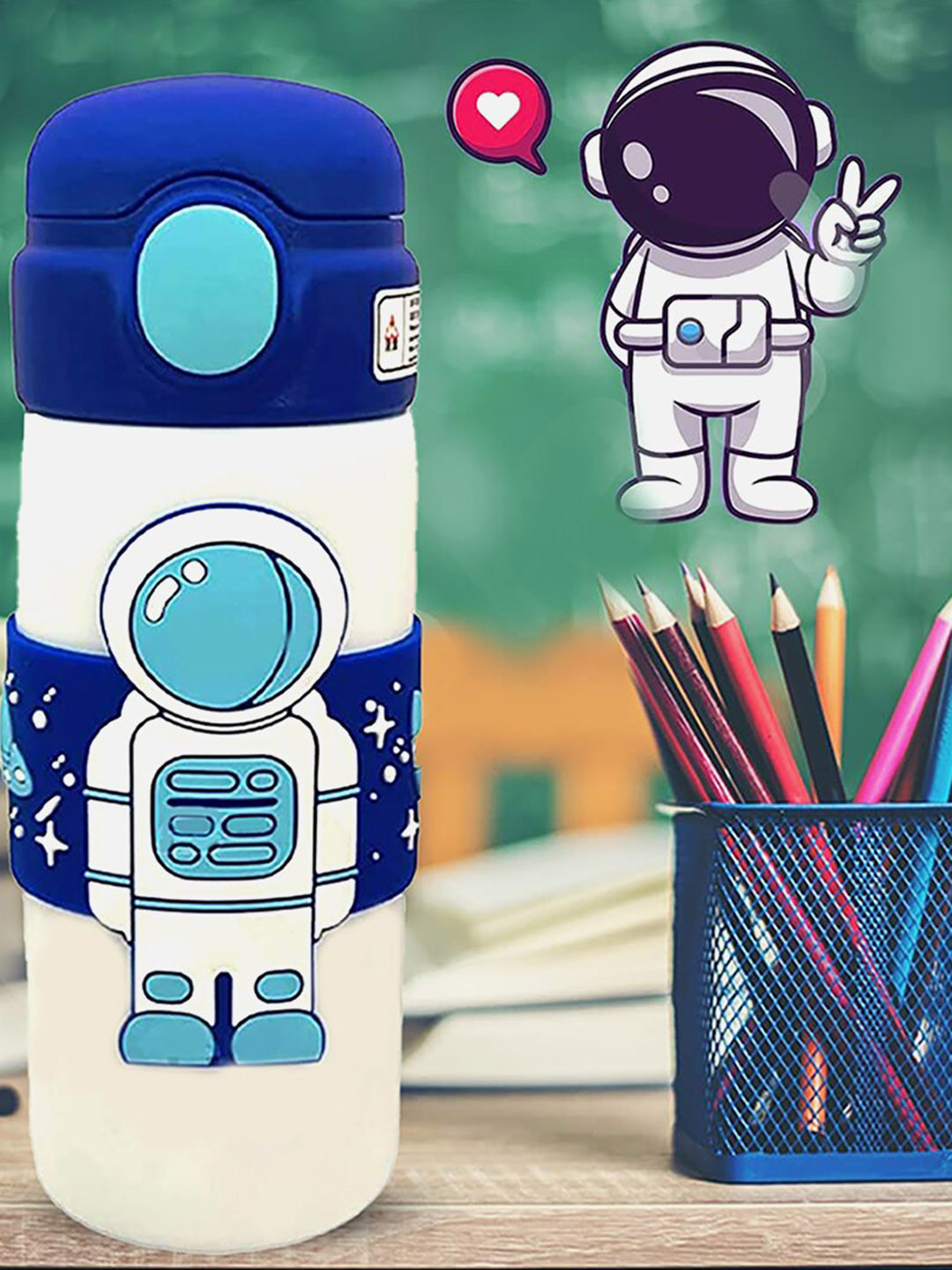 Little Surprise Box Bear 3D Lid Stainless Steel Kids Water Bottle 550ml main image 0