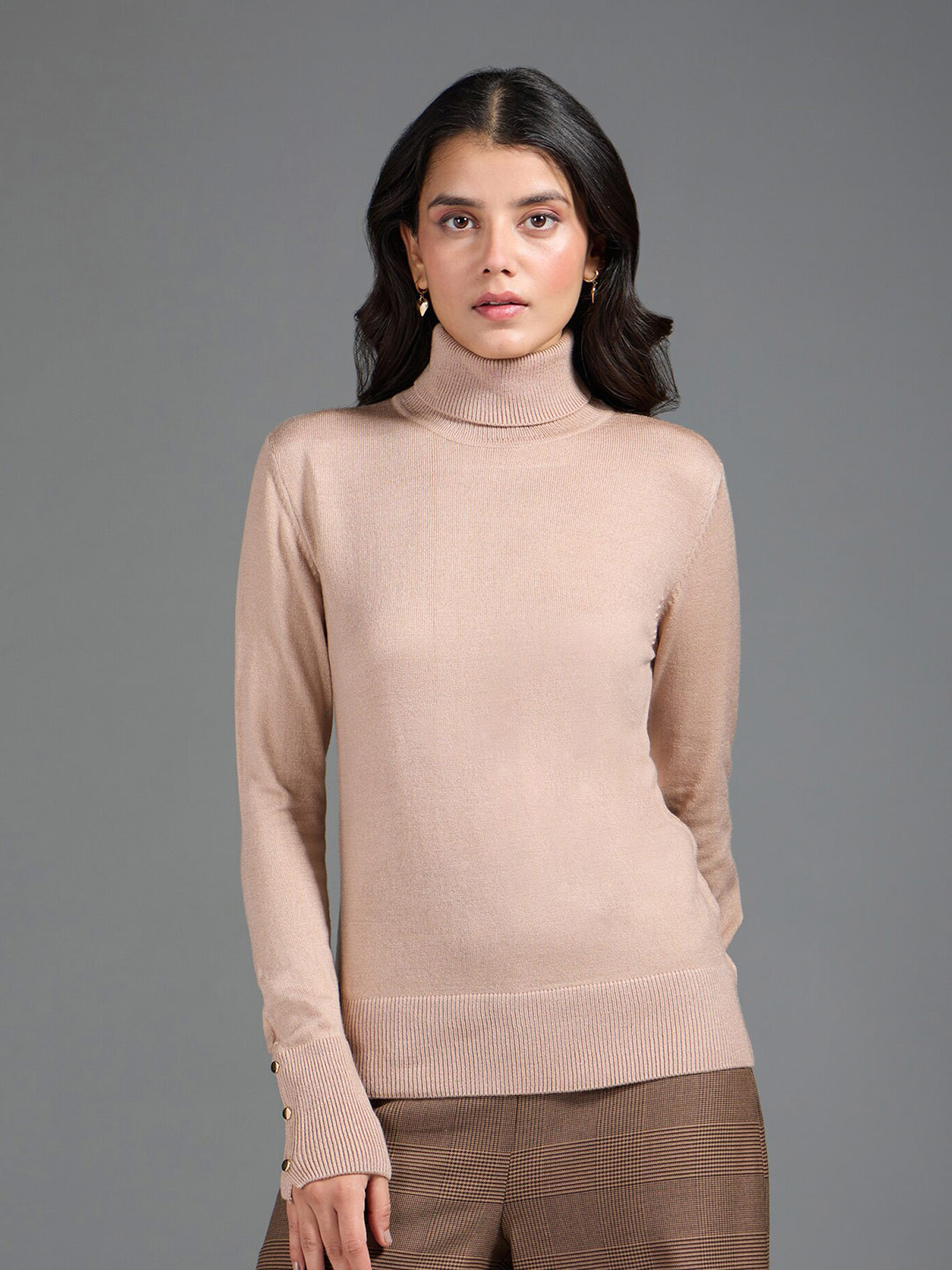 Buy 20Dresses Beige Turtle Neck Pullover - Sweaters for Women 25715524 ...