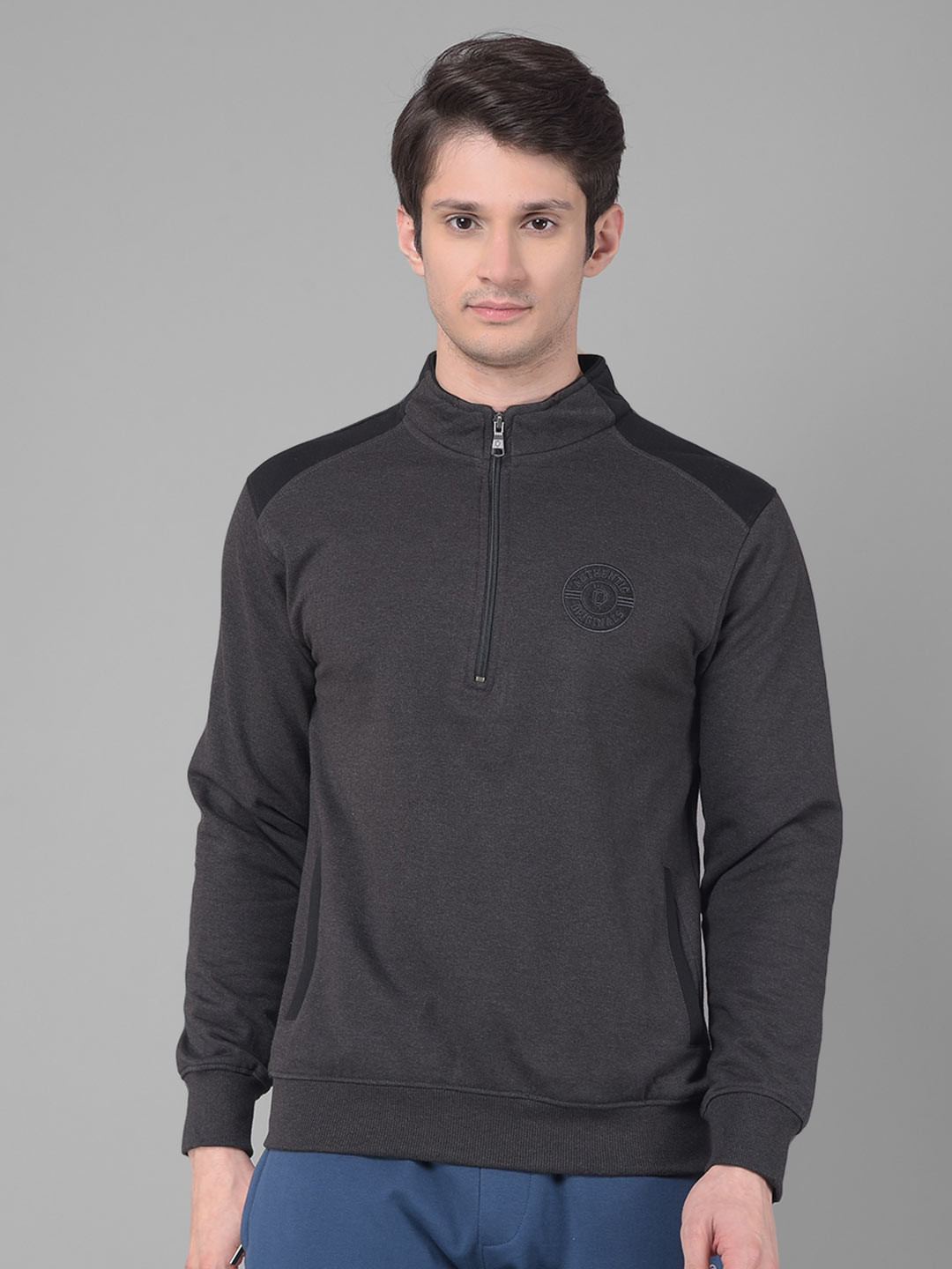 Buy Dollar Mock Collar Cotton Sweatshirt Sweatshirts for Men 25764258 Myntra