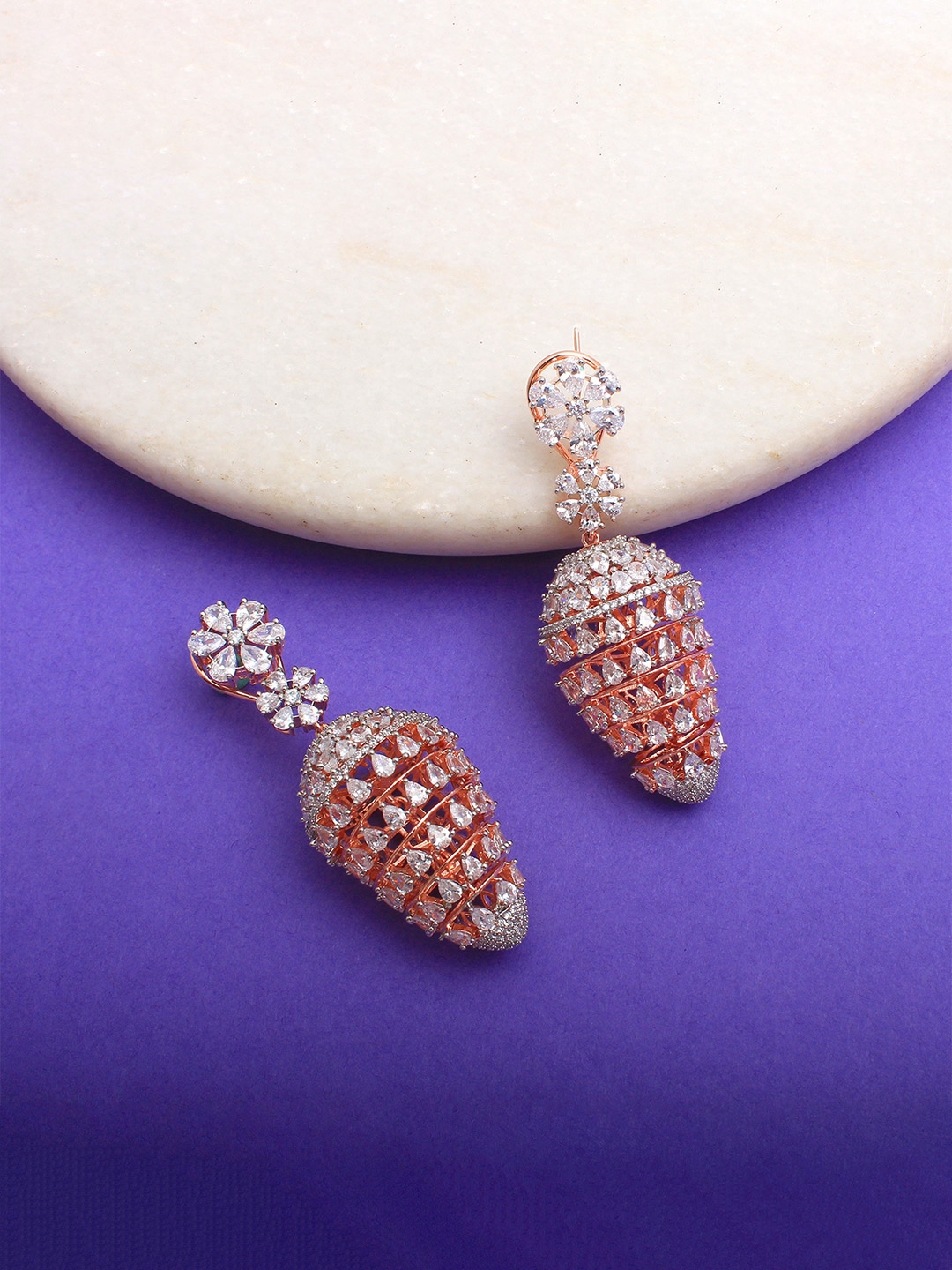 Buy Mirana Rose Gold Plated Drop Earrings - Earrings for Women 25767522 ...