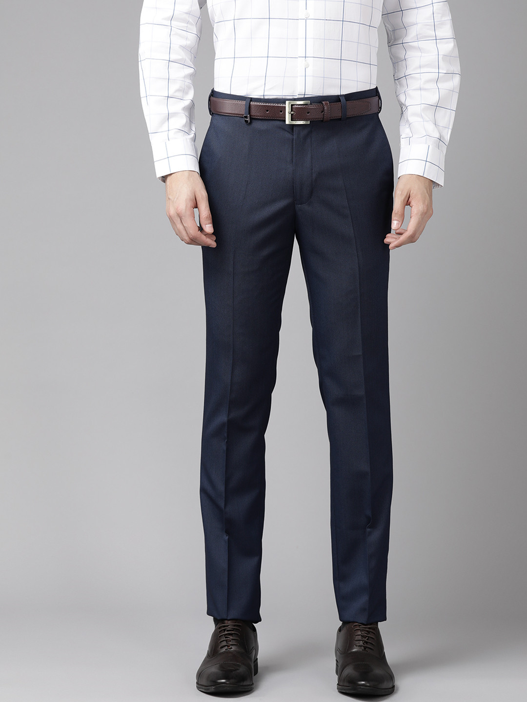 Buy Park Avenue Men Super Slim Fit Formal Trousers - Trousers for Men ...