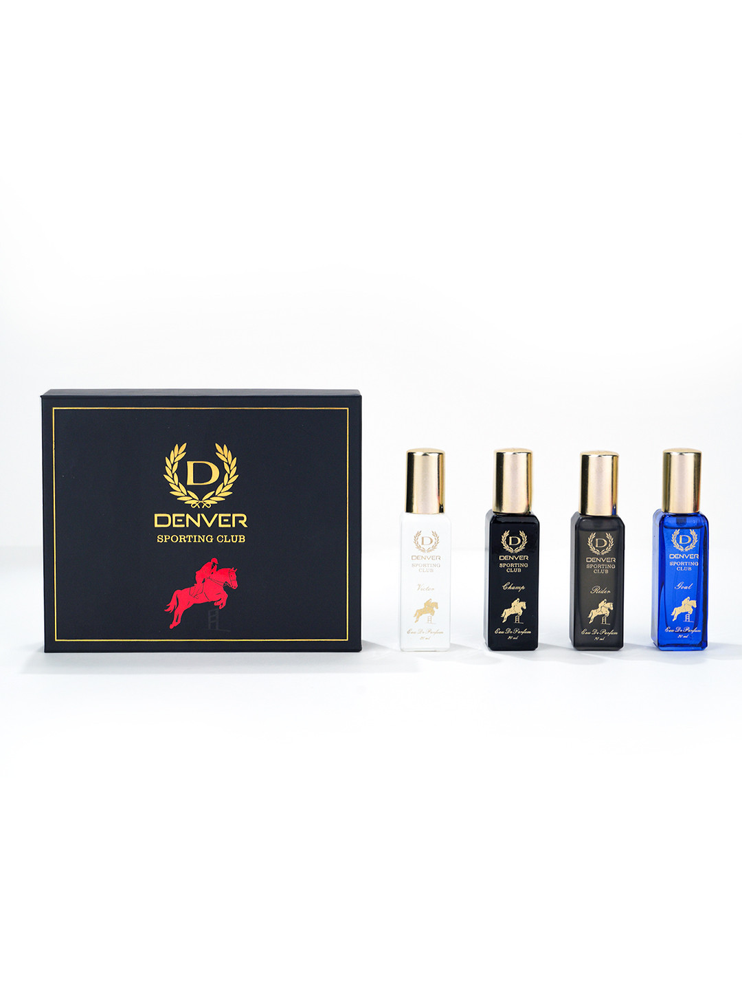 Buy Denver Men Set Of 4 Sporting Club Eau De Parfum 20 Ml Each
