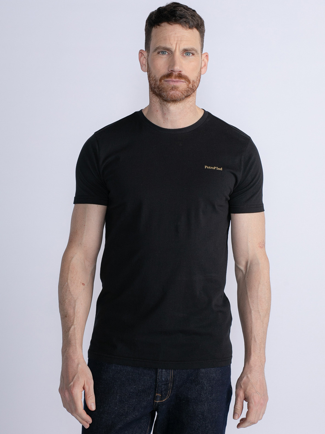 Petrol Industries T-shirt BF KM R-NECK BOX Nero Regular Fit