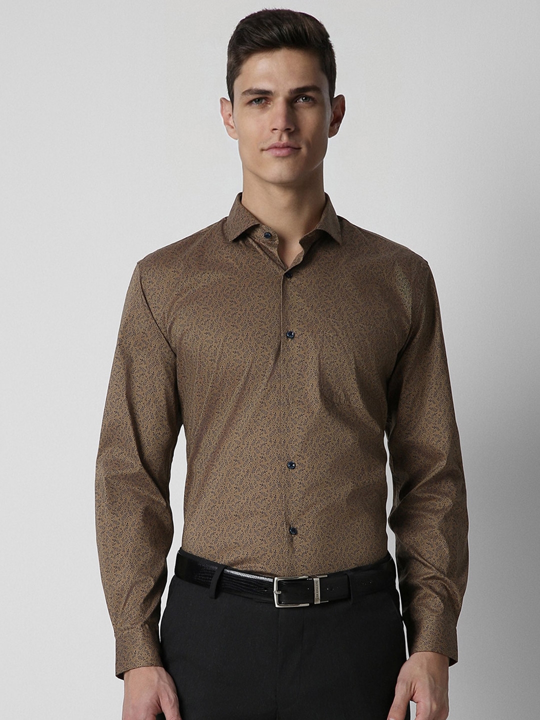 Buy Peter England Slim Fit Floral Printed Formal Shirt - Shirts for Men ...