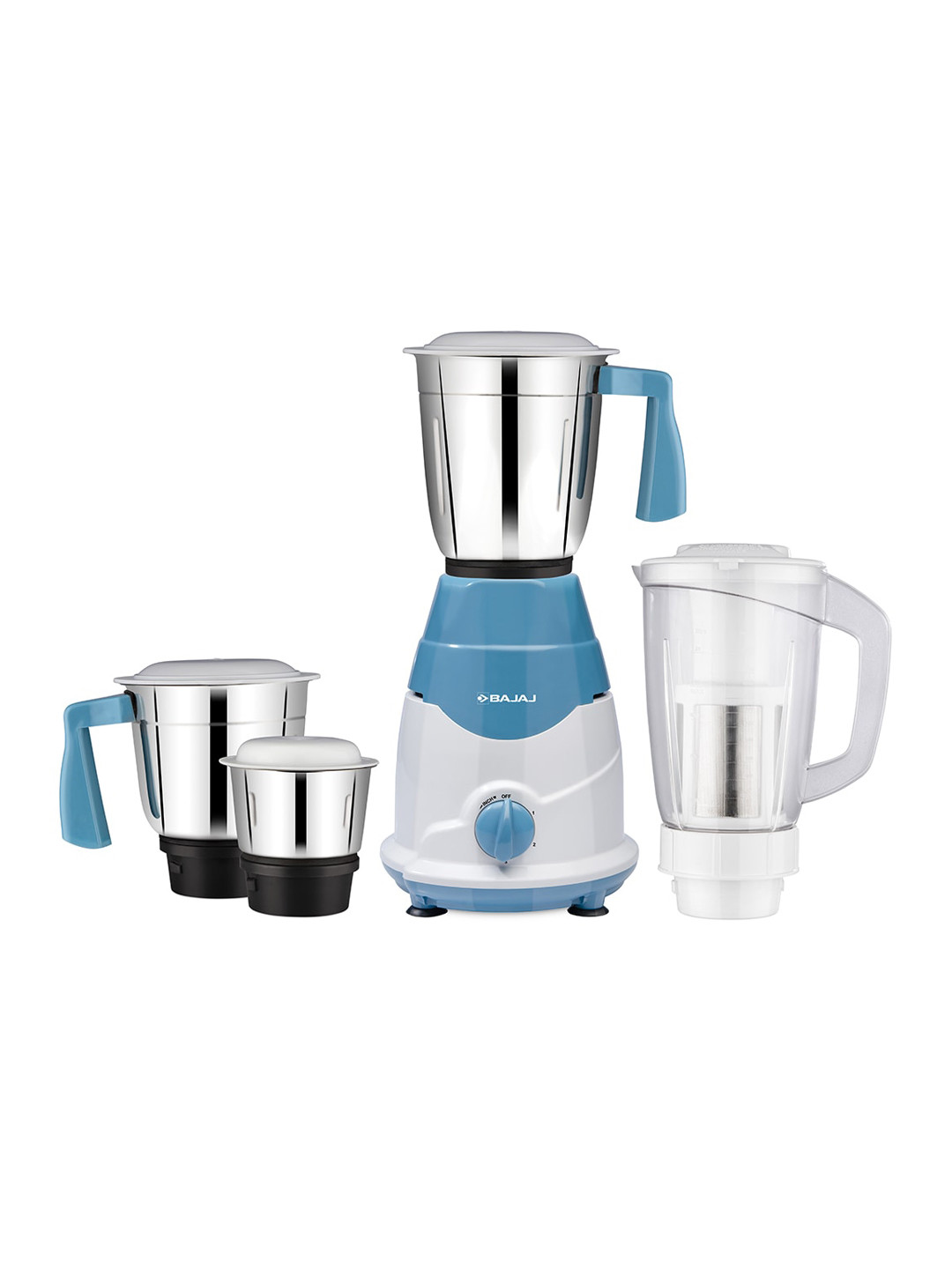 Buy Bajaj Rex DLX White & Blue 4Pcs Mixer Grinder Jars 750 W Juicer