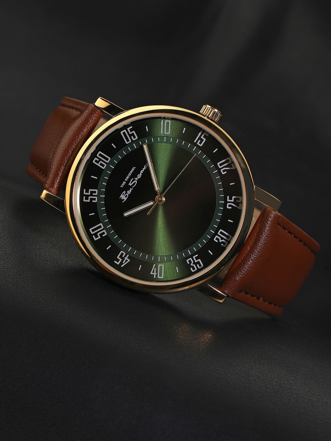 Ben Sherman Orologio Uomo WB039T - Cassa In Acciaio, Quadrante Argento, Cinturino In Pelle, Vetro Minerale