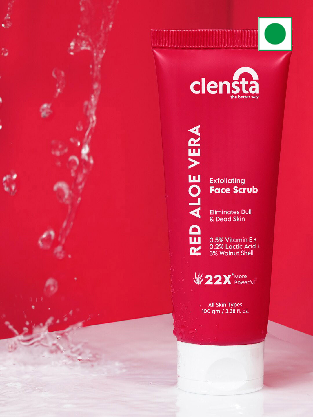 Buy Clensta Red Aloe Vera Exfoliating Face Scrub 100g Face Scrub And Exfoliator for Unisex