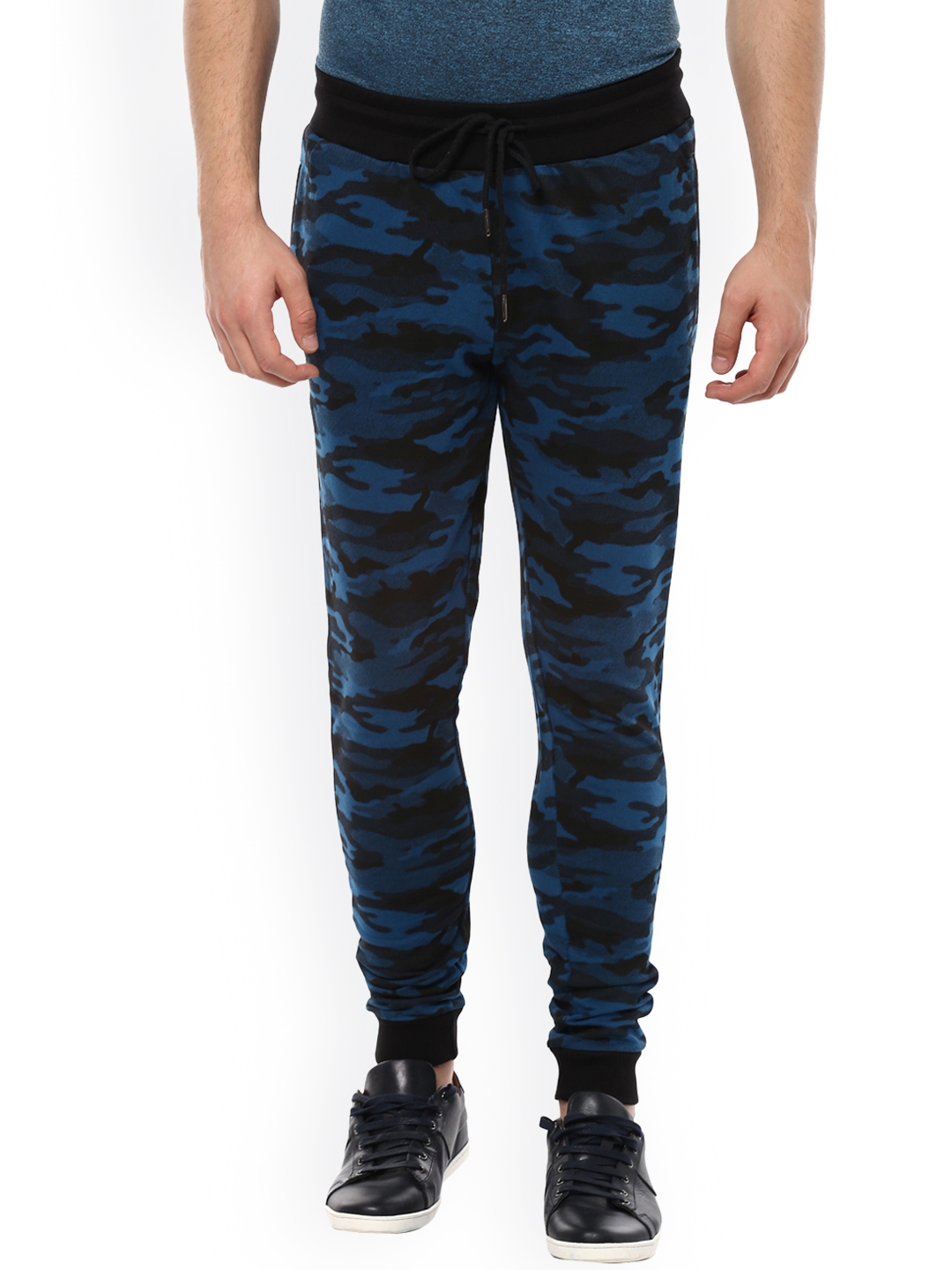 Buy People Men Blue Printed Joggers - Track Pants for Men 2581497 | Myntra