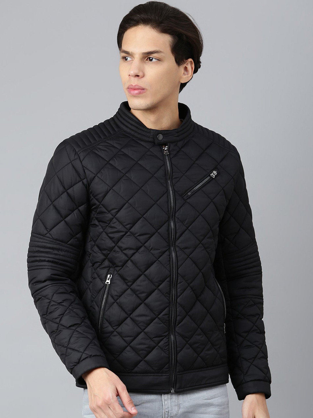 Buy Woodland Stand Collar Quilted Jacket Jackets for Men 25822676