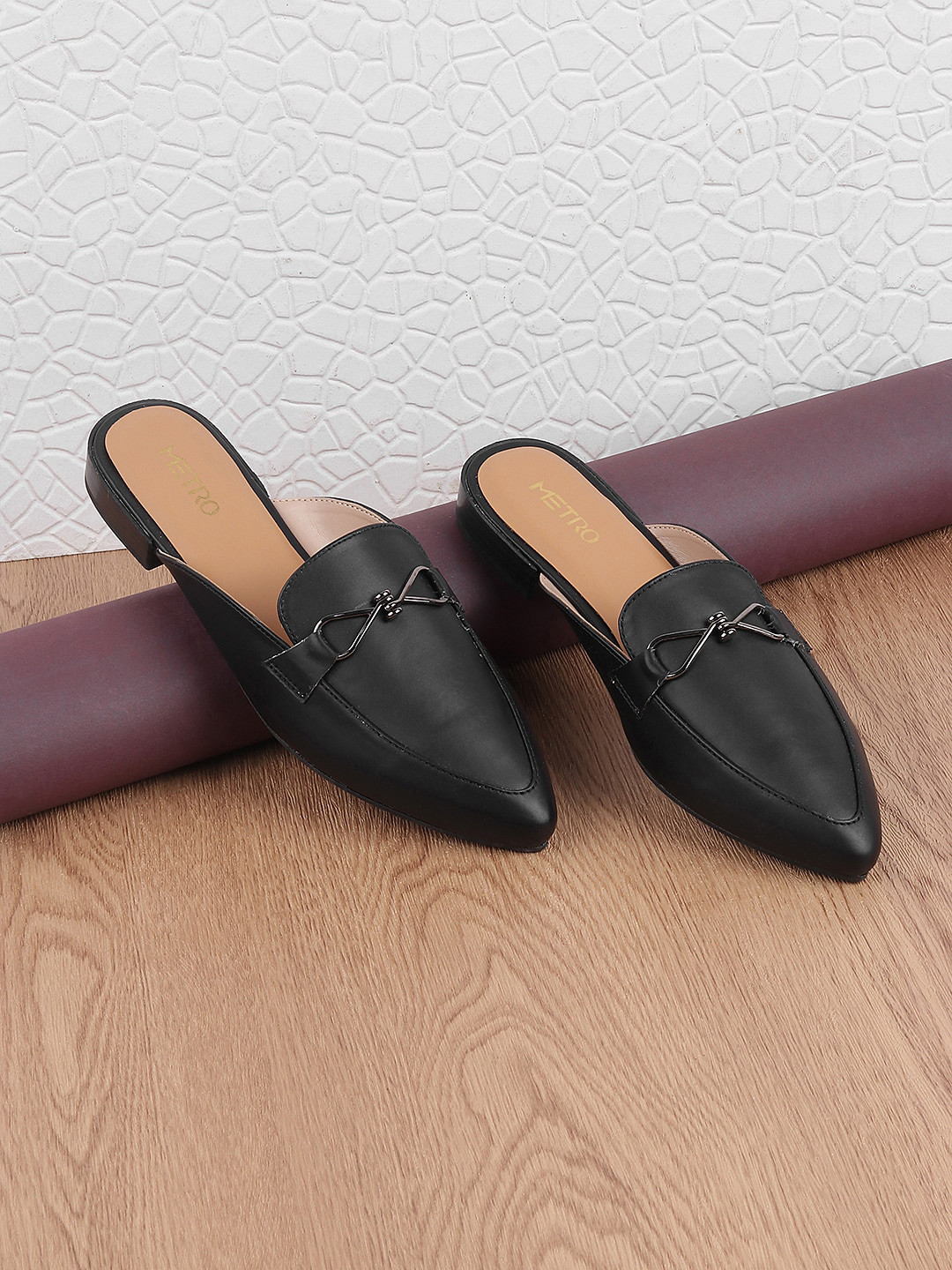 buckle mules womens
