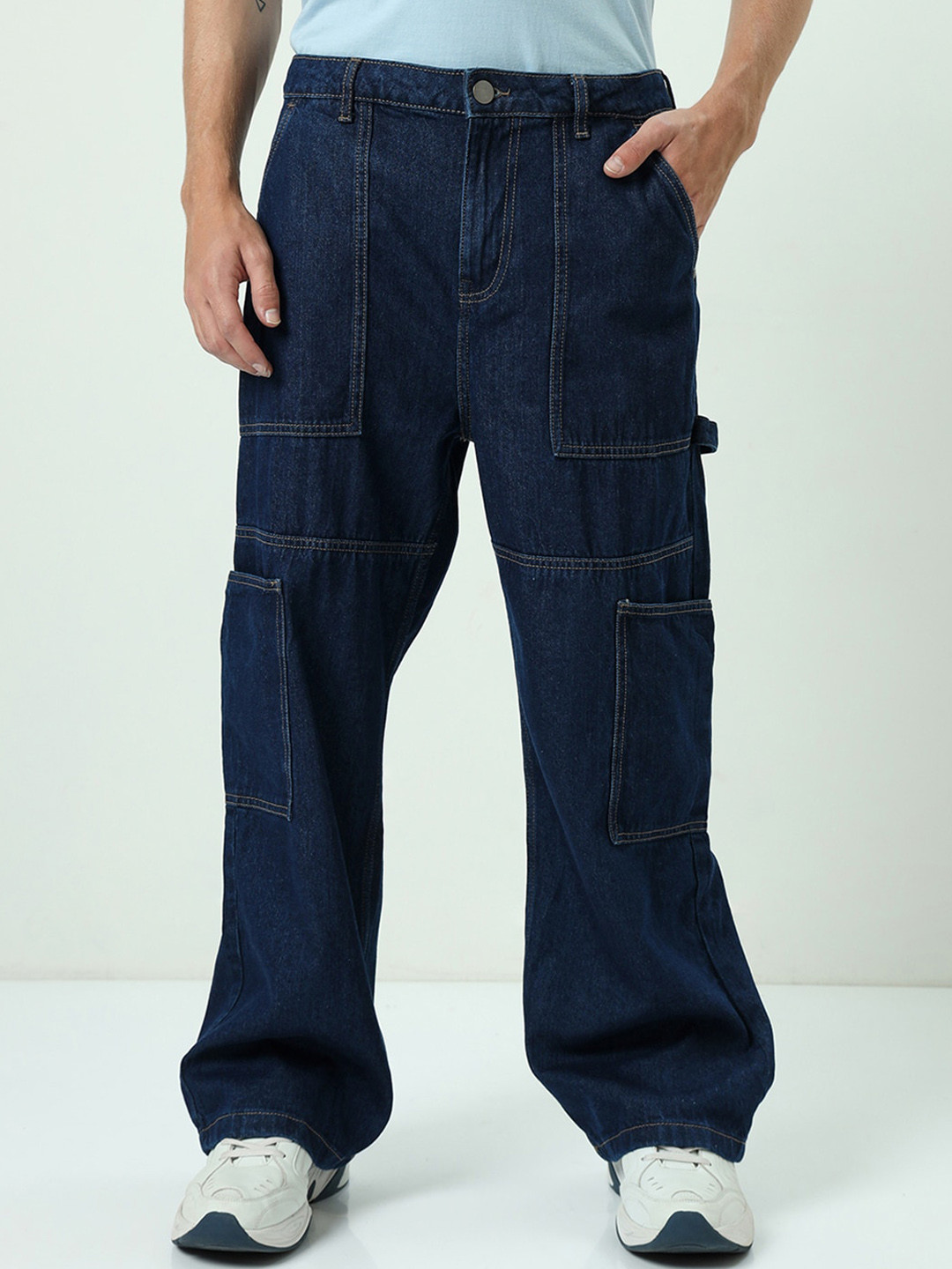 baggy jeans with air forces men