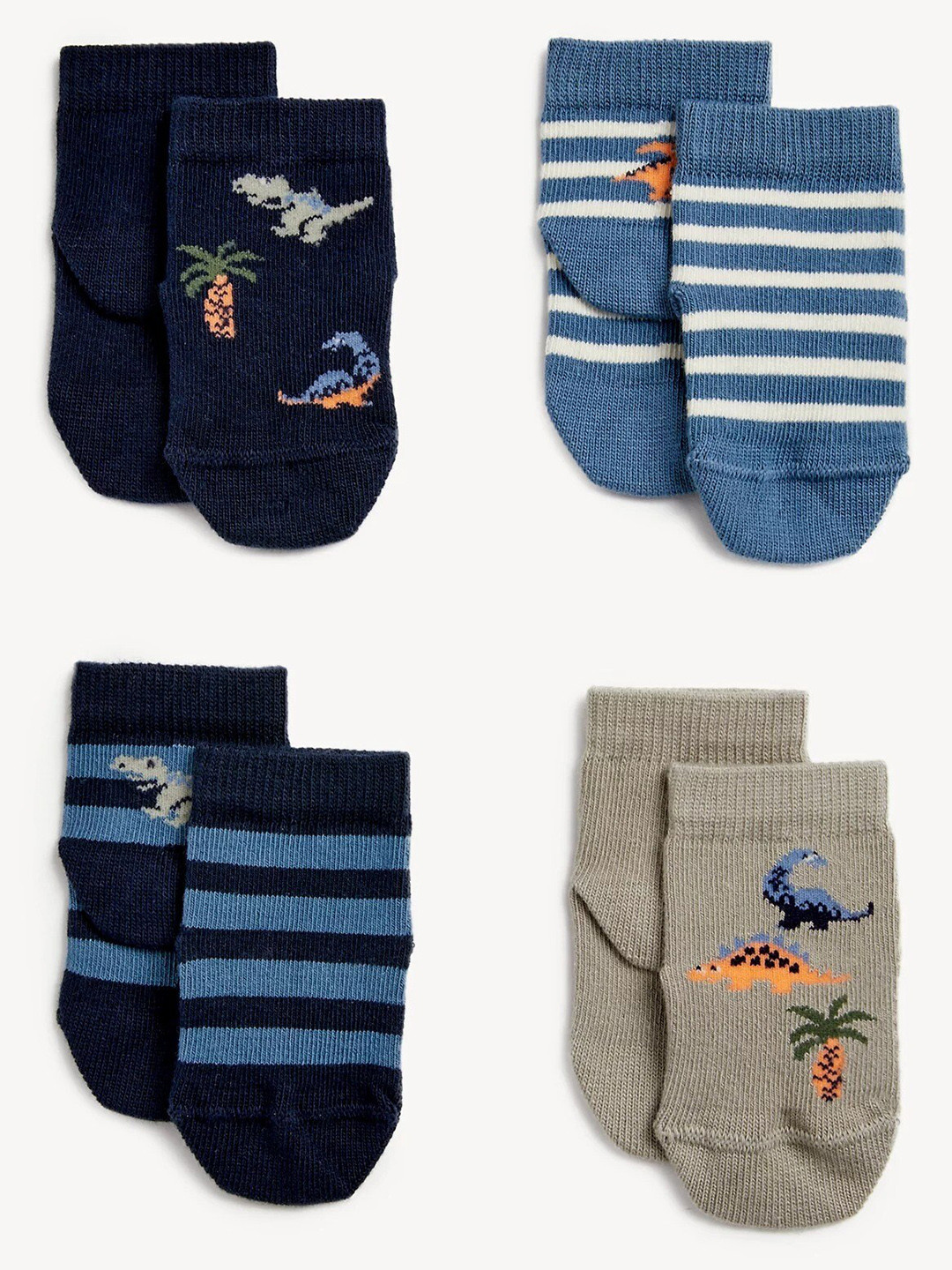 Buy Marks & Spencer Infants Boys Pack Of 4 Ankle Length Socks Socks