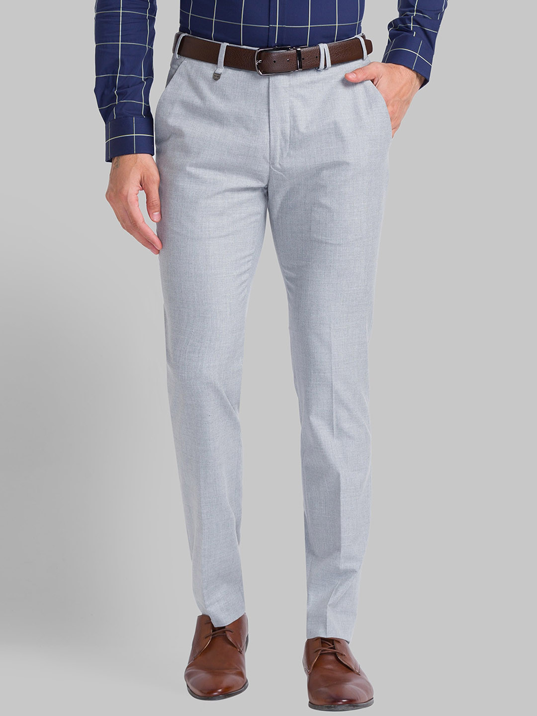 Buy Park Avenue Men Slim Fit Formal Trousers - Trousers for Men ...